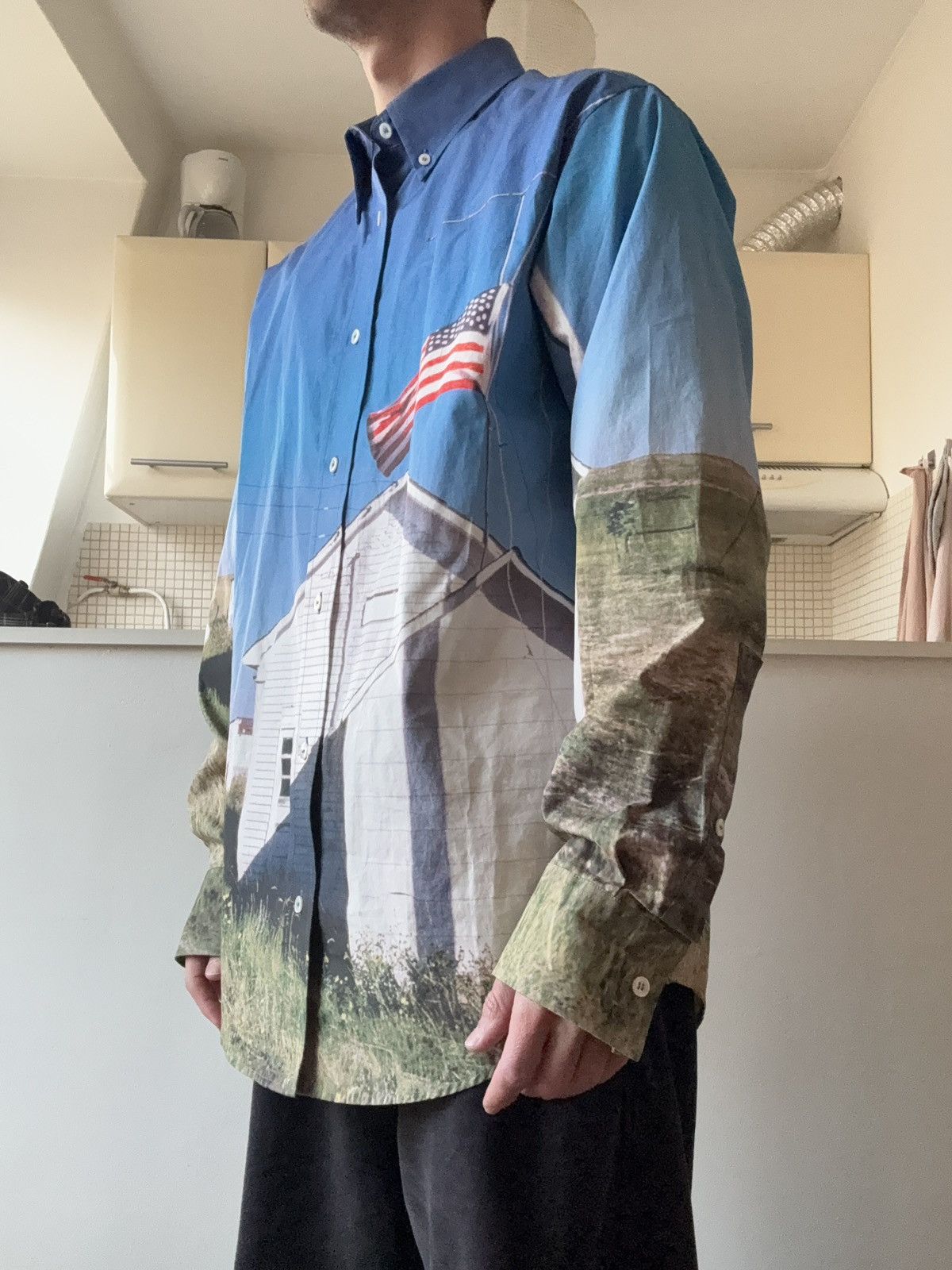 Calvin Klein Raf Simons For Calvin Klein Shirt American Flag School Print Size US M / EU 48-50 / 2 - 12 Thumbnail