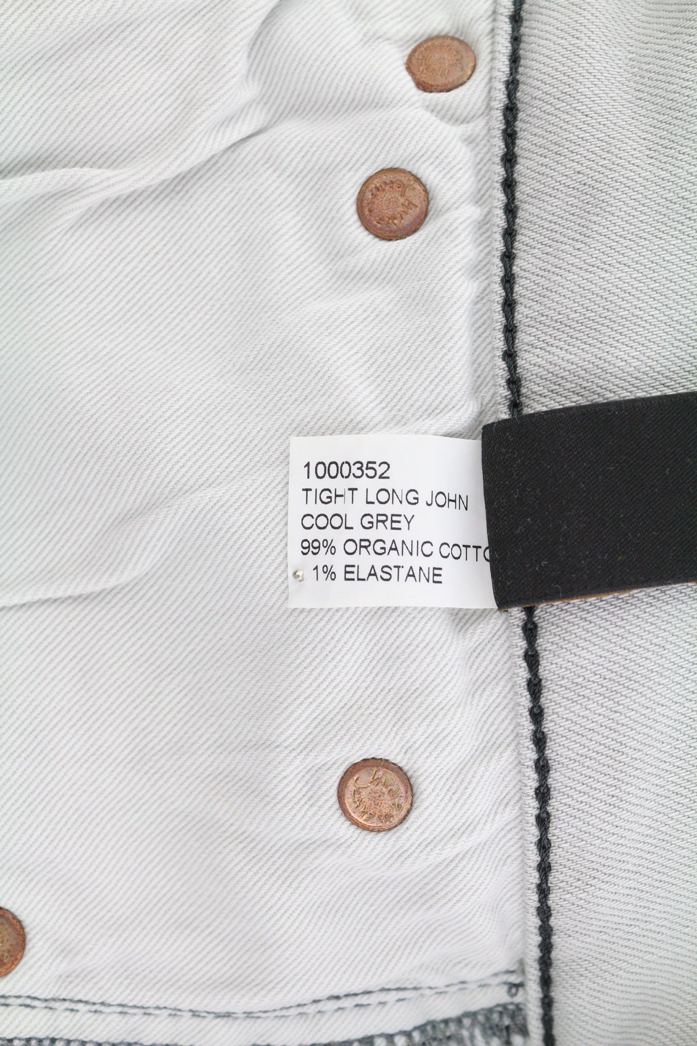 Nudie Jeans TIGHT LONG JOHN W34/L34 Cool Grey Organic Slim 82670 Size US 34 / EU 50 - 7 Thumbnail