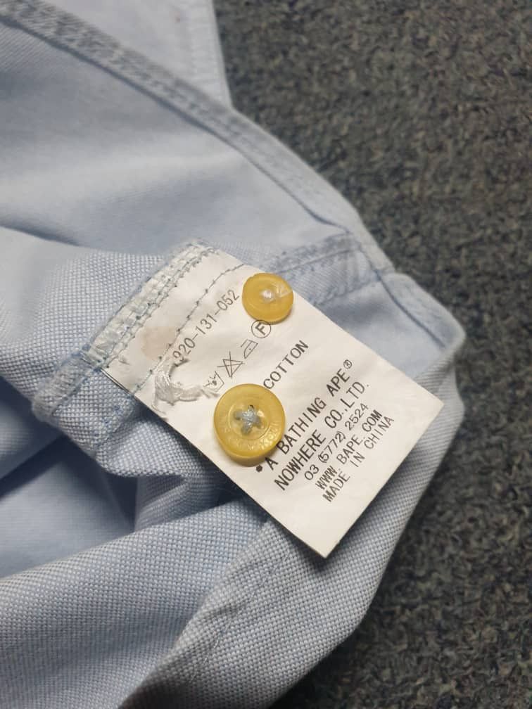 Bape 💥Ape Head Oxford BD Blue colour Shirt Size US XL / EU 56 / 4 - 4 Thumbnail