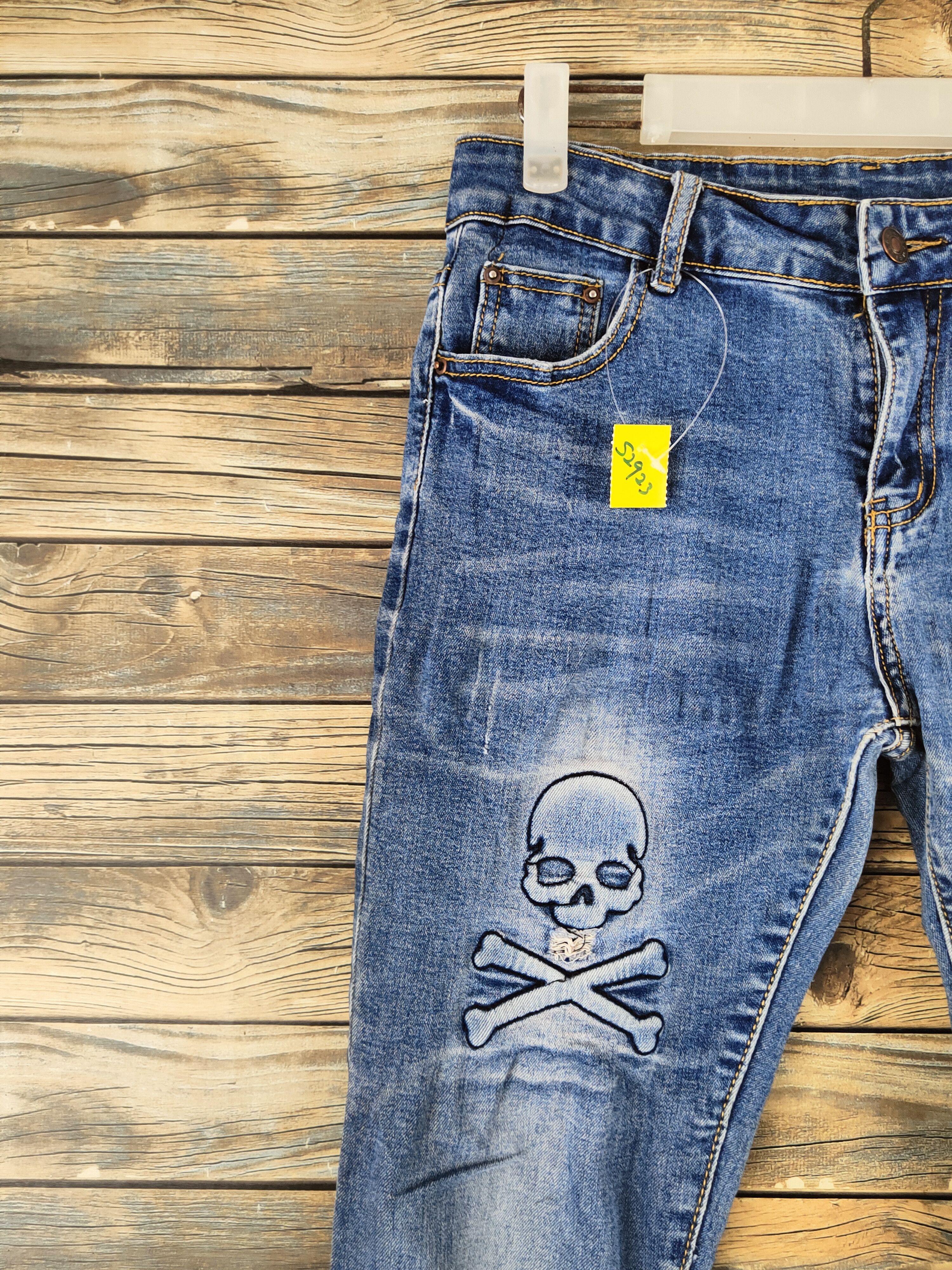 Japanese Brand Japanese Brand Blue Distressed Ripped Skinny Jeans #S2923 Size US 29 - 3 Thumbnail