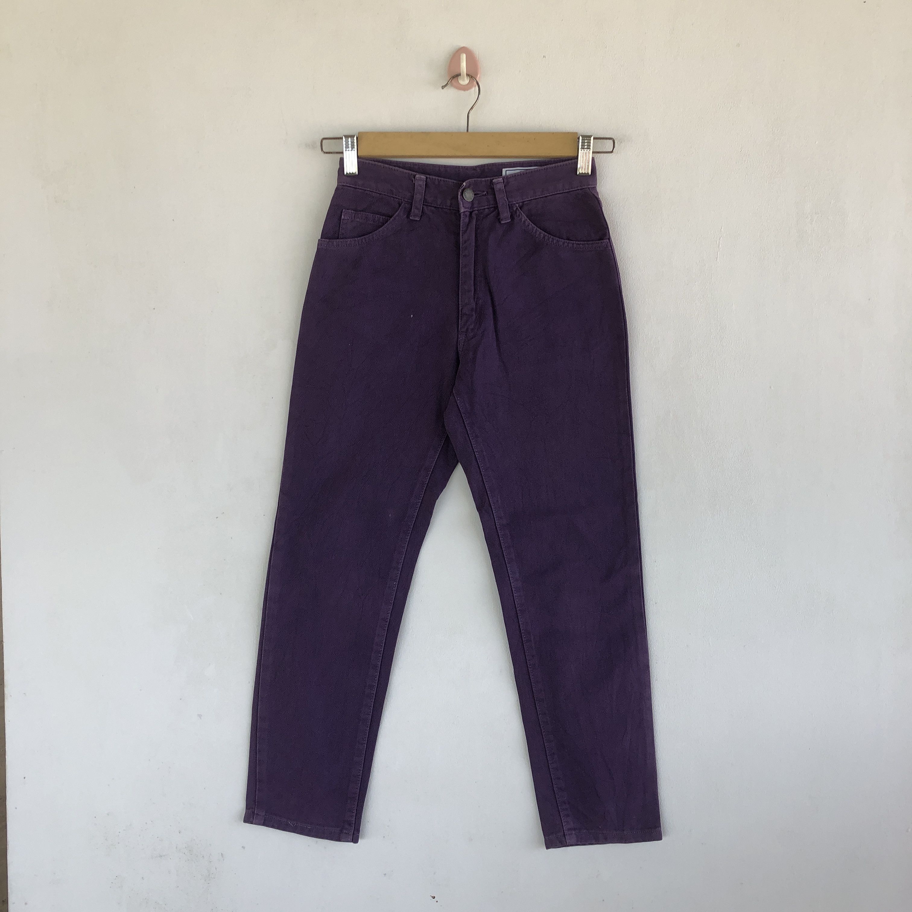 Vintage Vintage 70s Bison Jeans Purple Baggy Bison Denim Pants Size 24" / US 00 / IT 34 - 1 Thumbnail