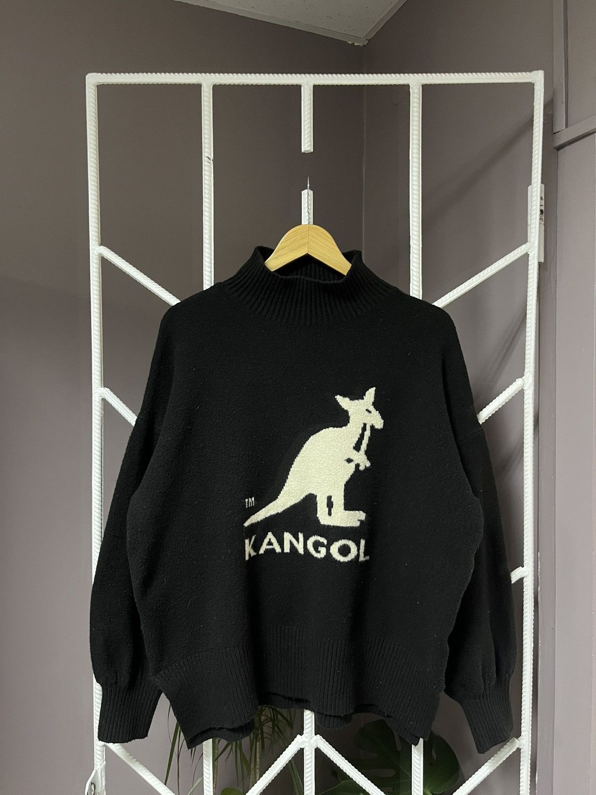 Japanese Brand × Kangol Rare Kangol H&M Knitted Big Logo Sweater Size US M / EU 48-50 / 2 - 1 Thumbnail