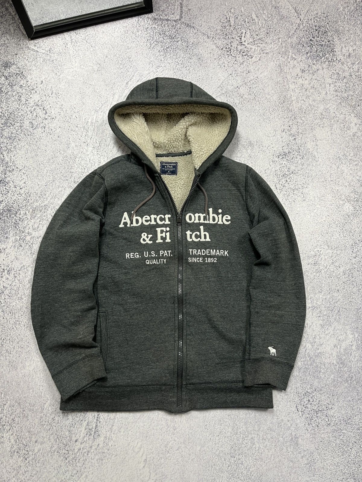 Abercrombie & Fitch Y2K Abercrombie Zip Hoodie Faux Fur LGB Style Avant Garde Size US L / EU 52-54 / 3 - 2 Thumbnail