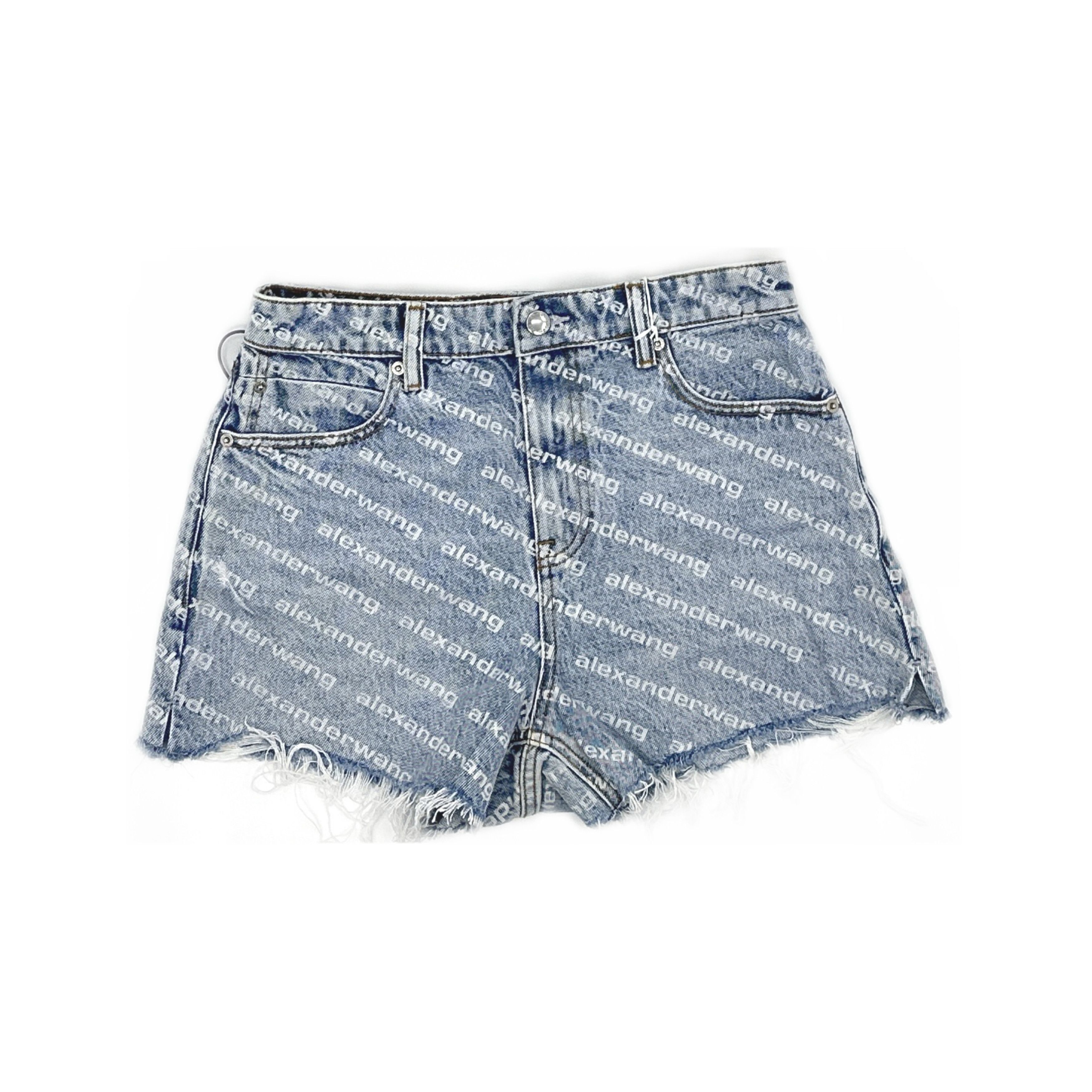 Alexander Wang Alexander Wang Logo Denim Shorts Size 28 Size 28" / US 6 / IT 42 - 1 Thumbnail