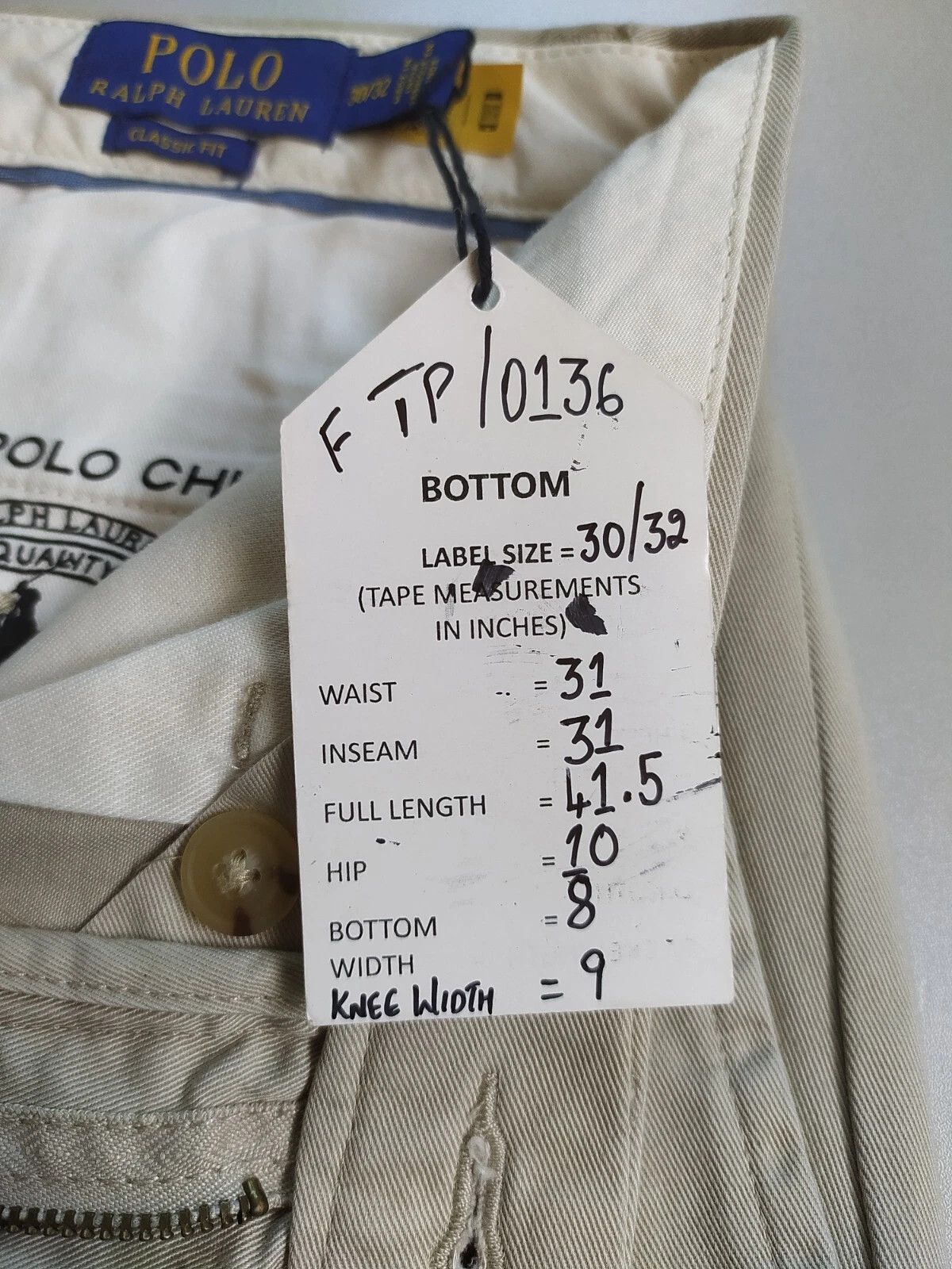 Polo Ralph Lauren Polo Ralph Lauren Classic Fit Chino Pant FTP 0136 Size US 30 / EU 46 - 6 Thumbnail