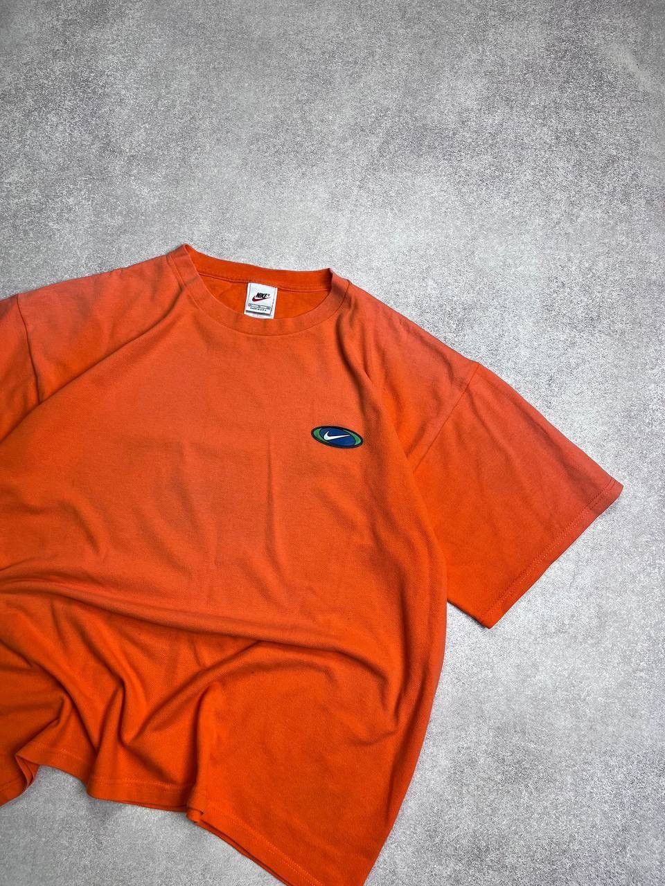 Nike × Vintage Vintage 90's Nike Big Swoosh Heavy Cotton Boxy T-shirt XL Size US XL / EU 56 / 4 - 3 Thumbnail