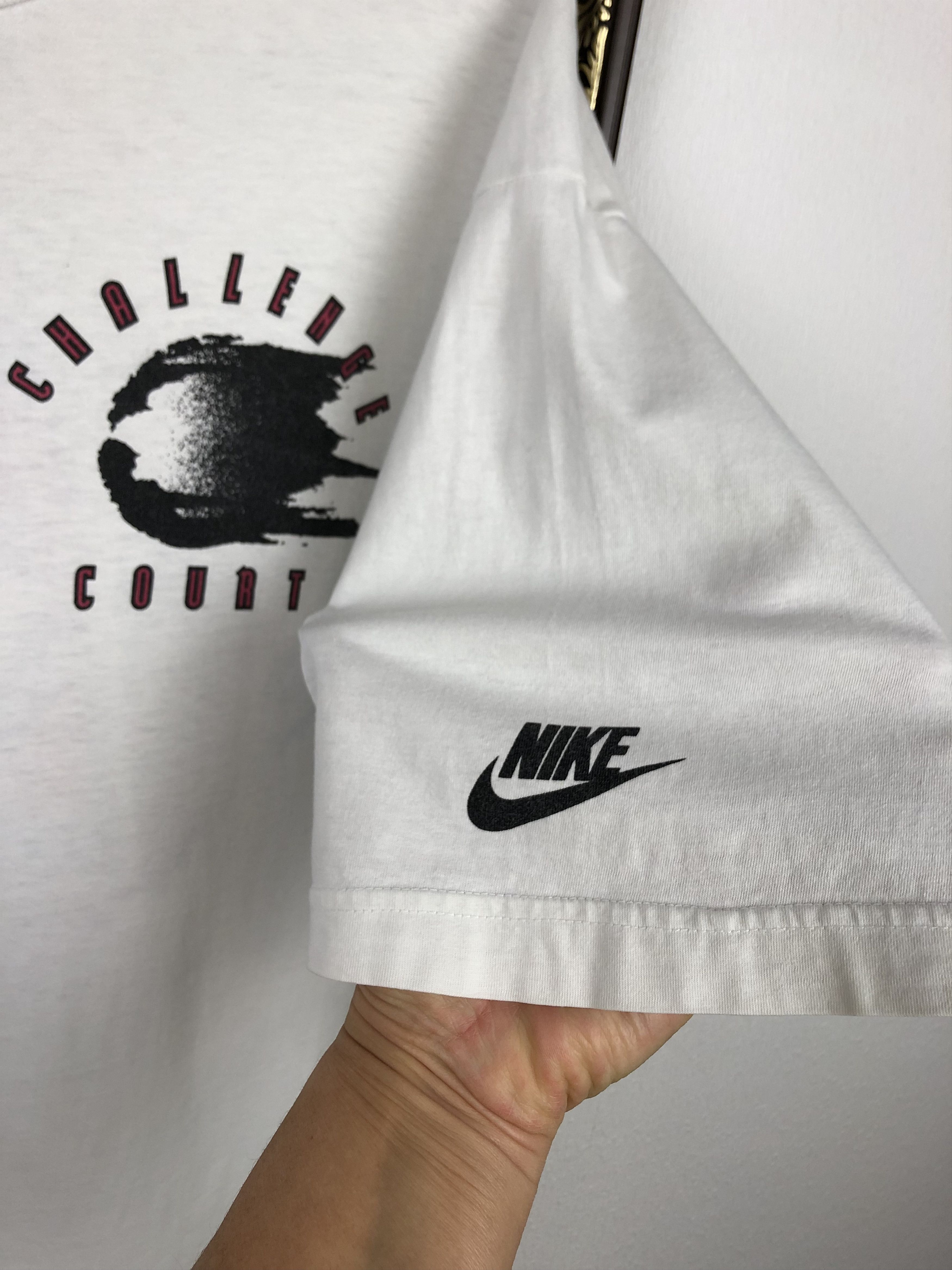 Vintage Nike Challenge Court Agassi Tennis Shirt Polo Tee