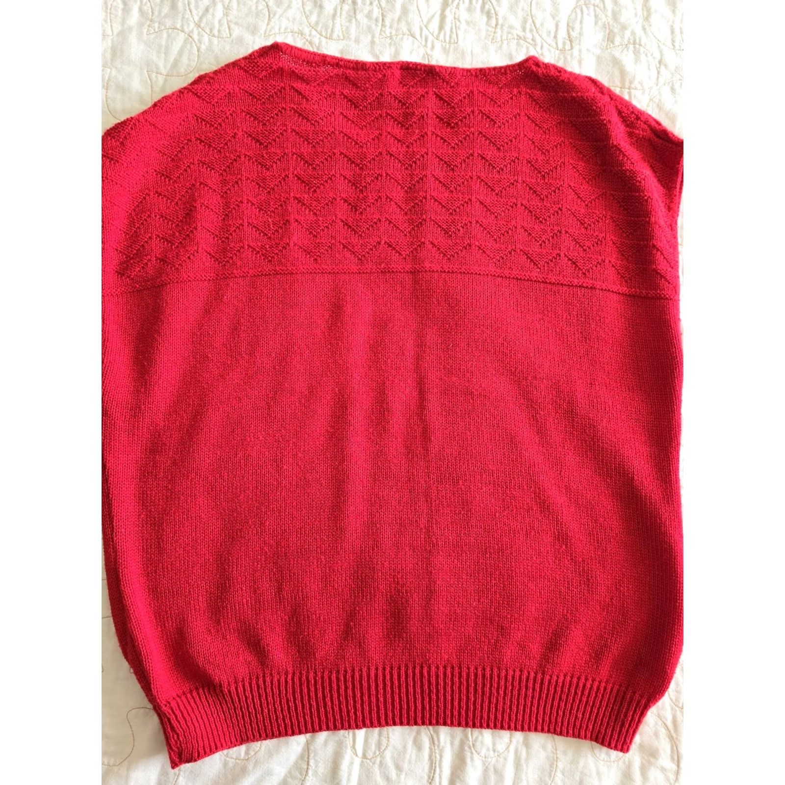 Vintage VINTAGE 80s 90s Red Sailboat Sweater Womens Large Preppy Coastal Grandma Beach Sweater Bazar Sailor 1980s Red Womens L Acrylic United States Size L / US 10 / IT 46 - 7 Thumbnail