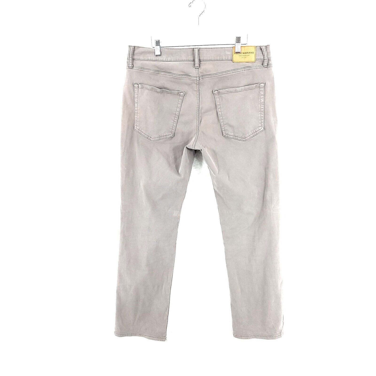 Lucky Brand DAMAGED Lucky Brand 223 Straight Beige Cotton Mid Rise Jeans Size US 36 / EU 52 - 7 Thumbnail