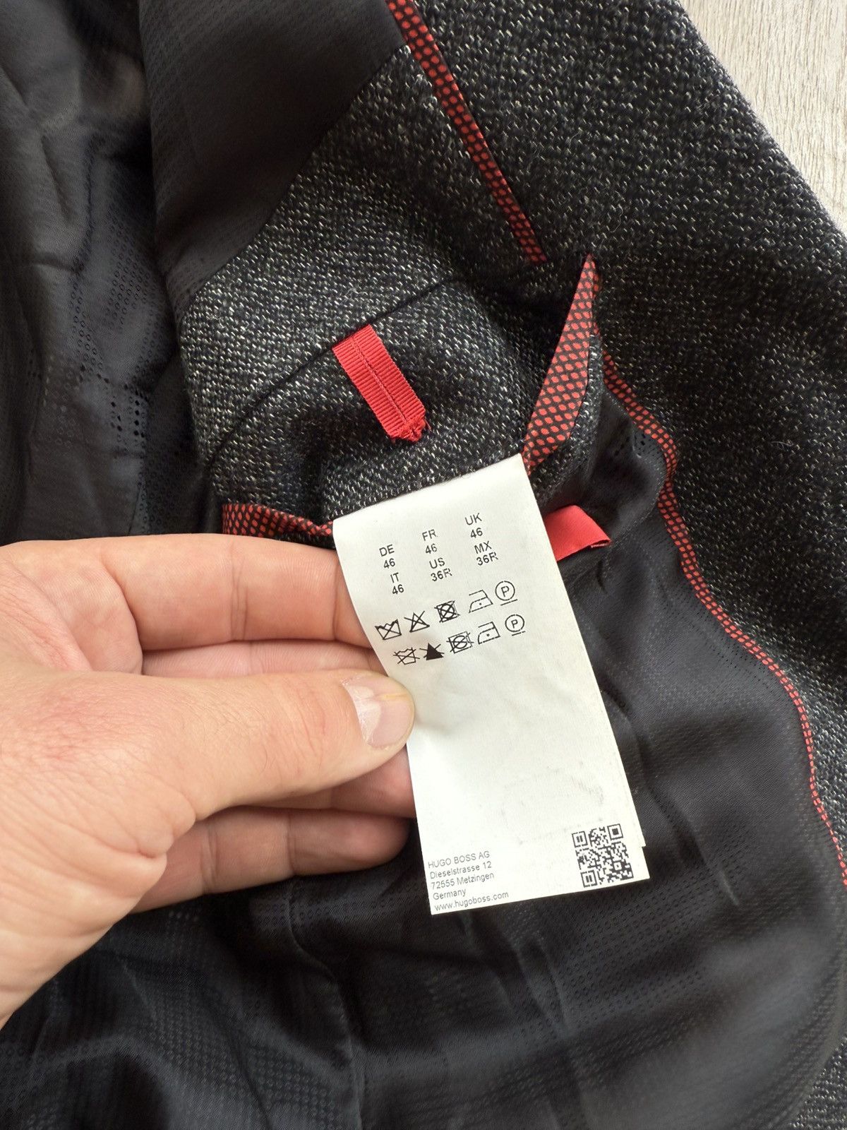 Hugo Boss Hugo Boss Gray Blazer With Black Sleeves Size 36R - 11 Thumbnail