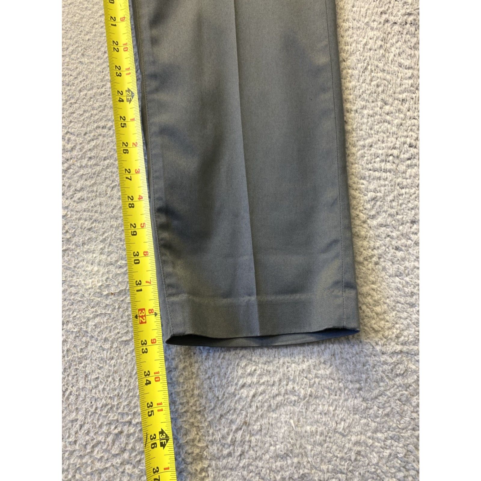 Nordstrom JOHN W. NORDSTROM VINTAGE Chino Pants Mens 36x33 Gray Flat Front Classic Preppy Casual Size US 36 / EU 52 - 6 Thumbnail
