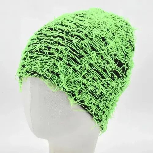 Other Y2K Knitted Mossy Beanie Hat Size ONE SIZE - 2 Thumbnail