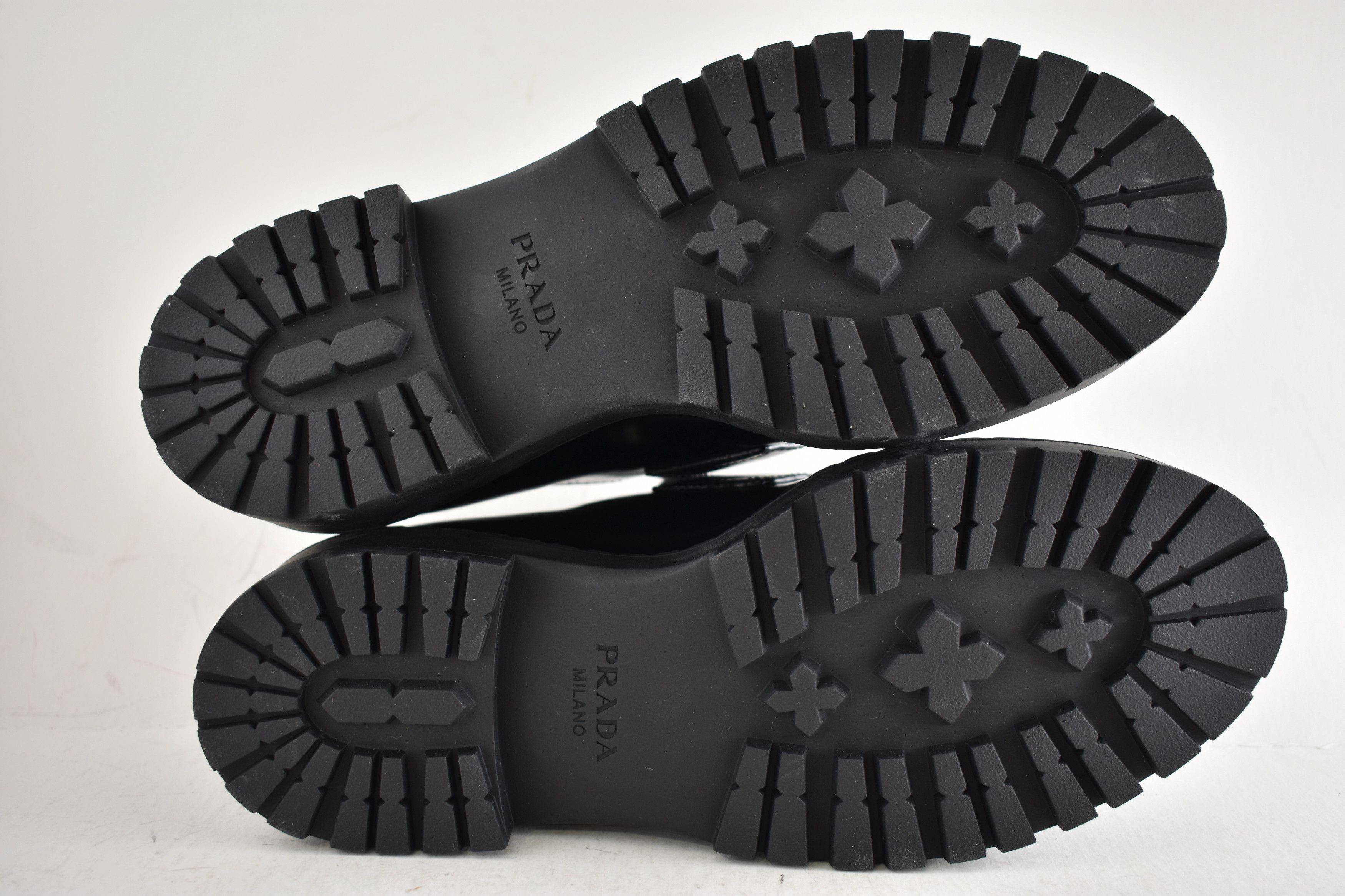 Prada Double Chocolate Leather Platform Loafer Creeper Flat 38.5 Size US 8.5 / IT 38.5 - 13 Thumbnail