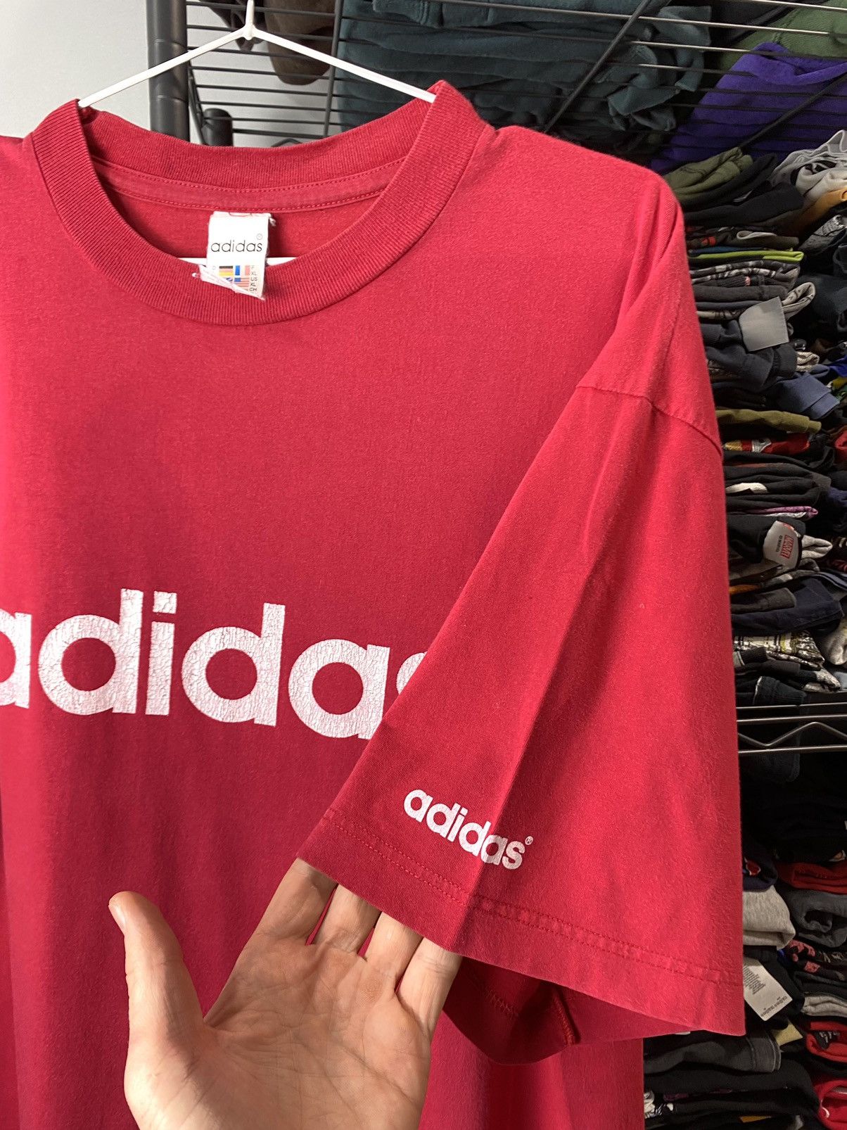 Adidas 80-90’s RARE! Vintage Adidas T Shirt Center Logo Size US XL / EU 56 / 4 - 7 Thumbnail