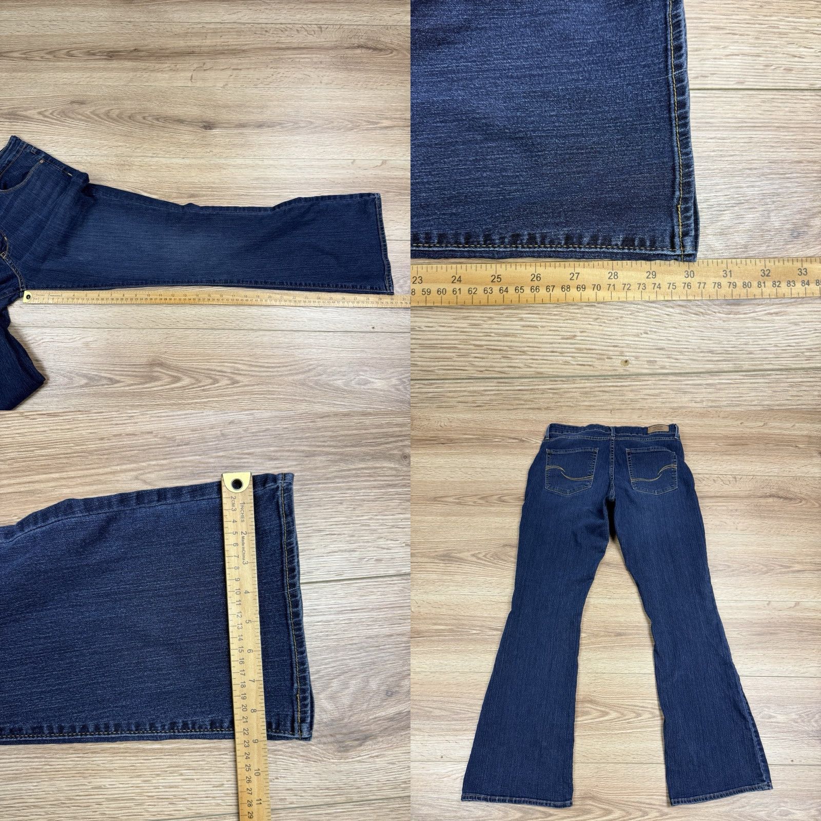 Levi's Signature By Levi Strauss Modern Boot Cut Jeans 12M Womens 12 Regular Blue Cotton Blend Mid Rise 30in Inseam - Used Vintage-esque? (rearranged) Size US 12 / IT 42 - 8 Thumbnail