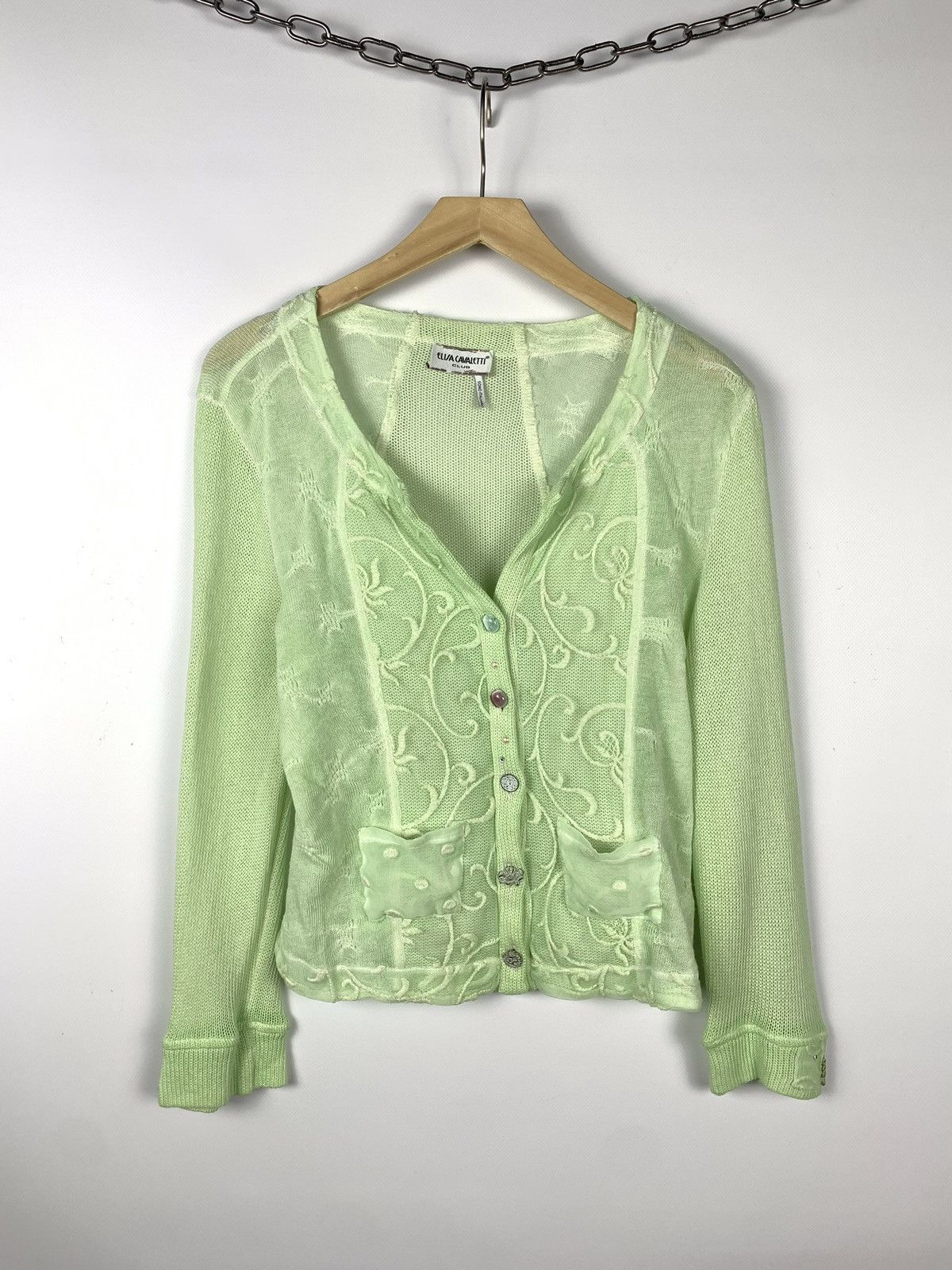 Elisa Cavaletti Vintage Elisa Cavaletti Sono Italiano Blouse Cardigan Size M Size M / US 6-8 / IT 42-44 - 10 Thumbnail