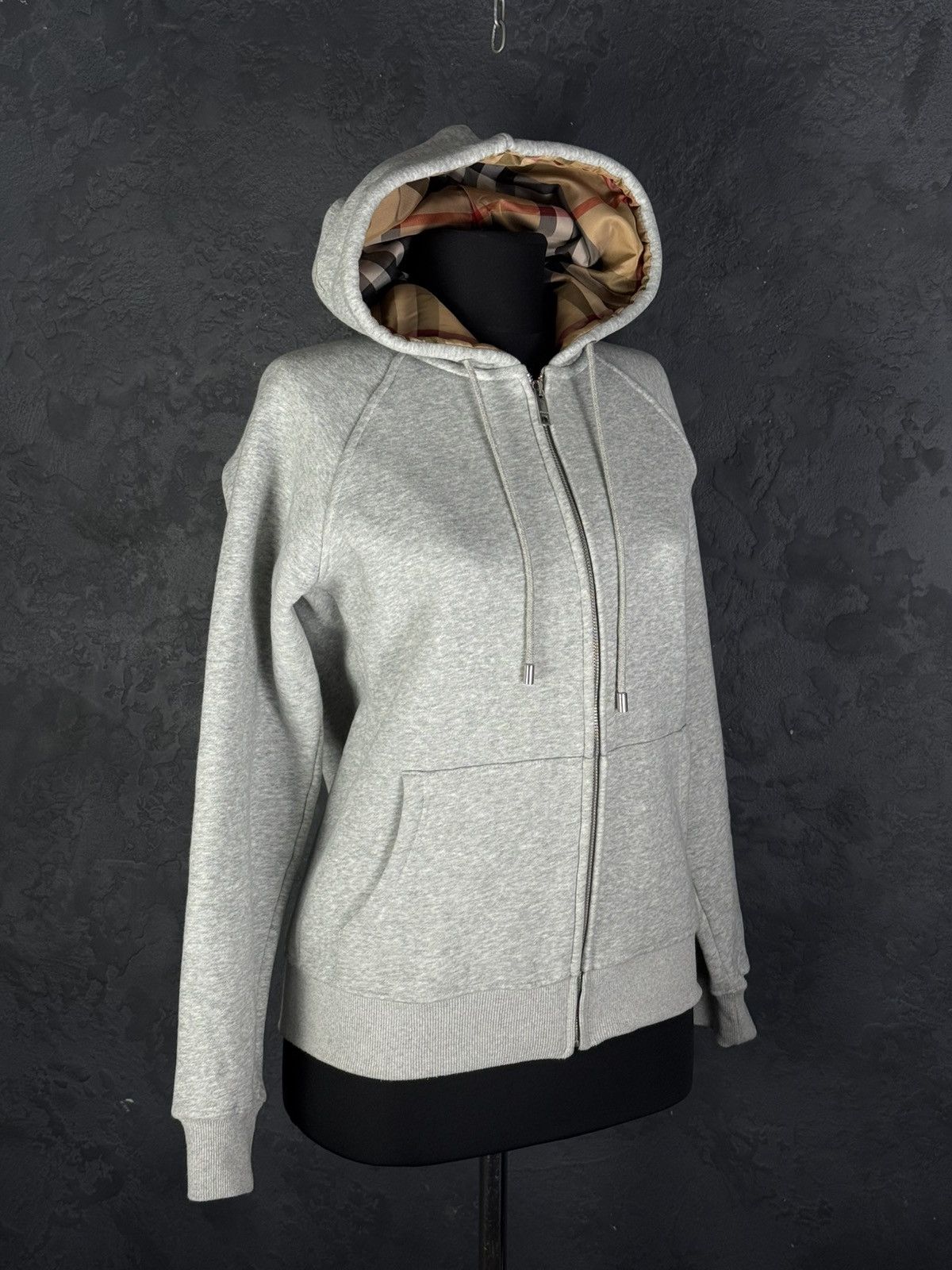 Burberry Burberry Women's Grey Zip Up Hoodie Sweatshirt Size M / US 6-8 / IT 42-44 - 10 Thumbnail