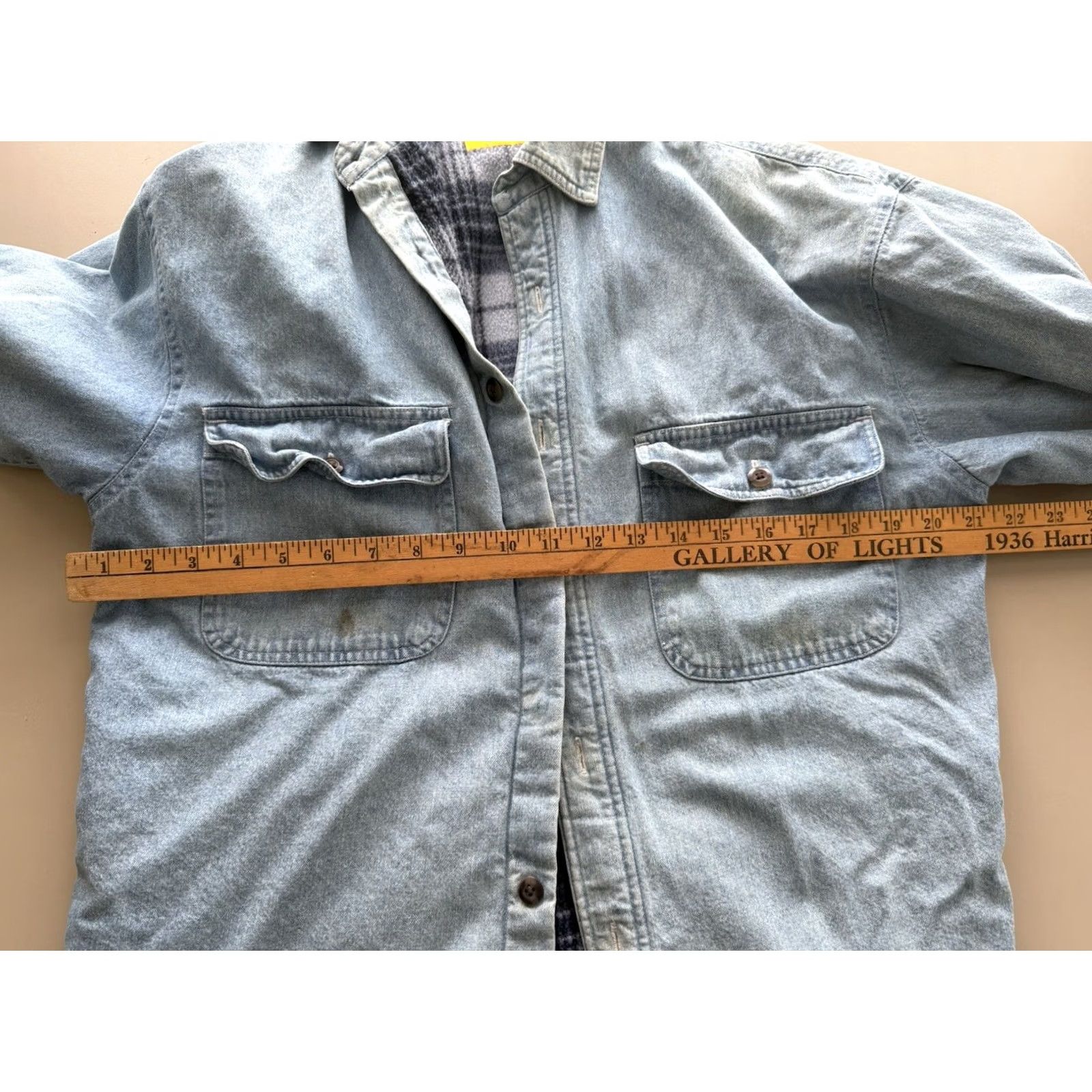 Vintage VINTAGE Stanley Denim Jacket Mens M Flannel Lined Jean Shacket Chore Size US 31 - 7 Thumbnail
