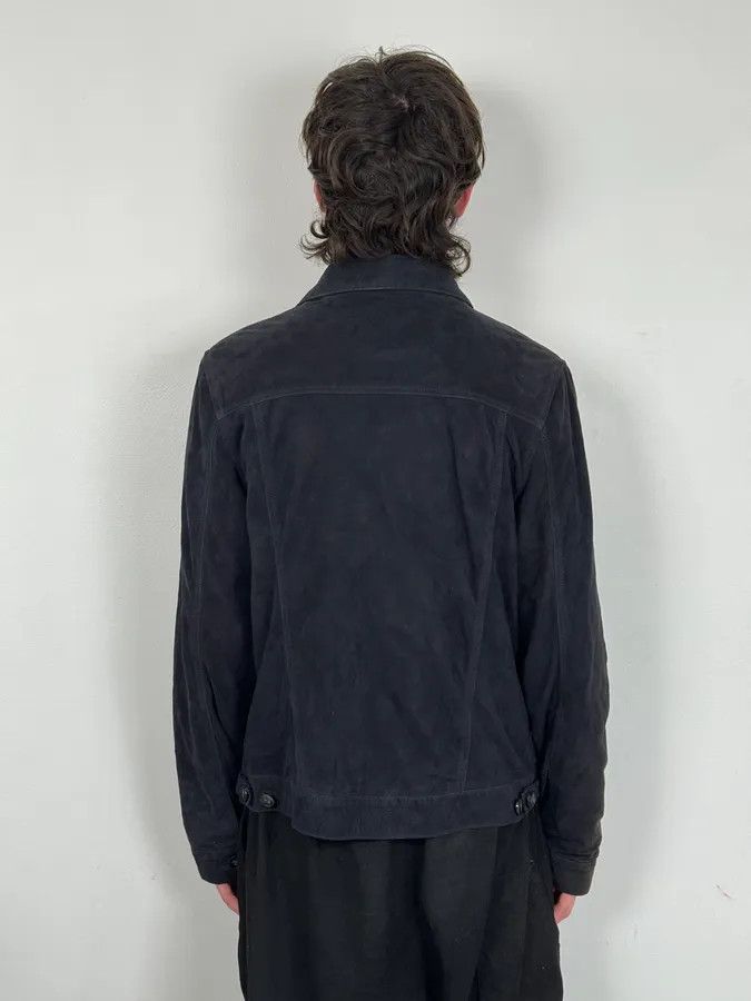 Vintage SS2022 Officine Generale Navy Suede Leather Buttoned Classy Jacket Size US L / EU 52-54 / 3 - 3 Thumbnail