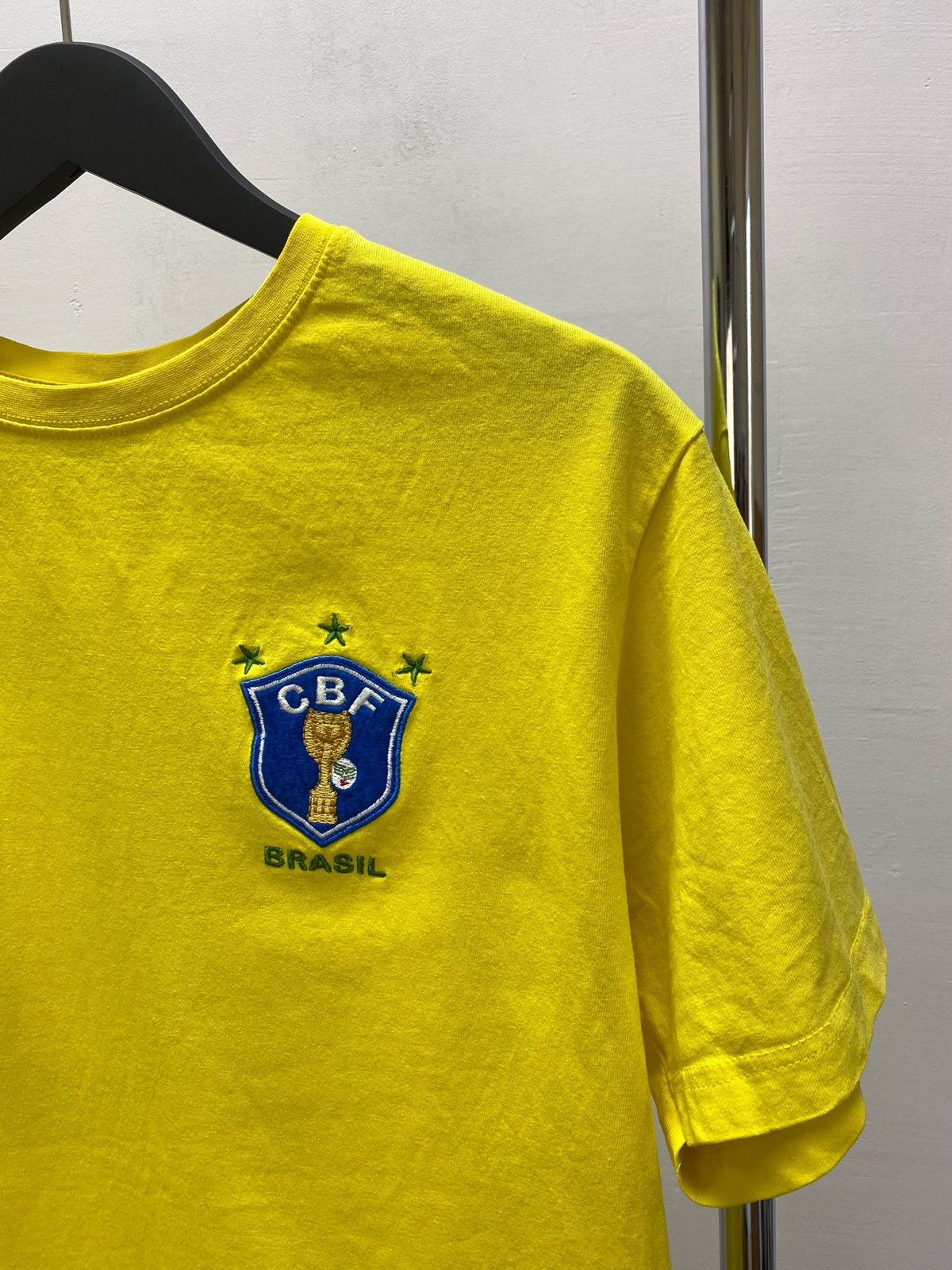 Other × Vintage Brazil 10 Pele Toffs Football Soccer Jersey Retro Remake Size US L / EU 52-54 / 3 - 5 Thumbnail