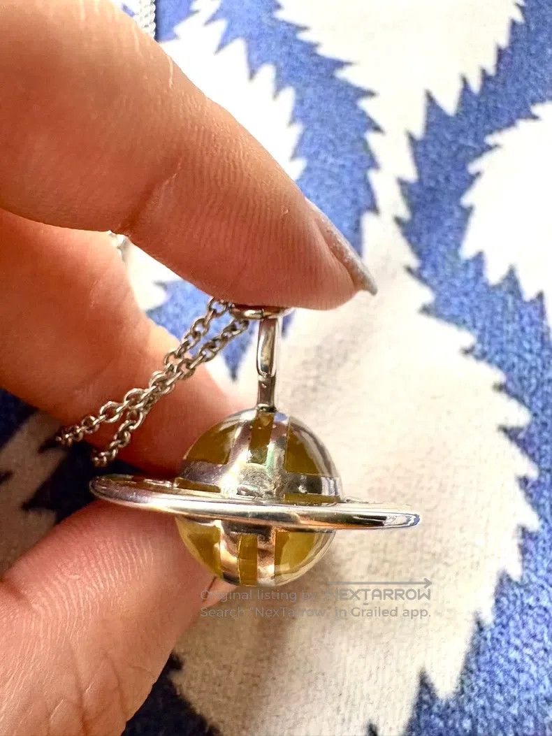 Vivienne Westwood Vivienne Westwood Jelly yellow Orb Saturn necklace Size ONE SIZE - 5 Thumbnail