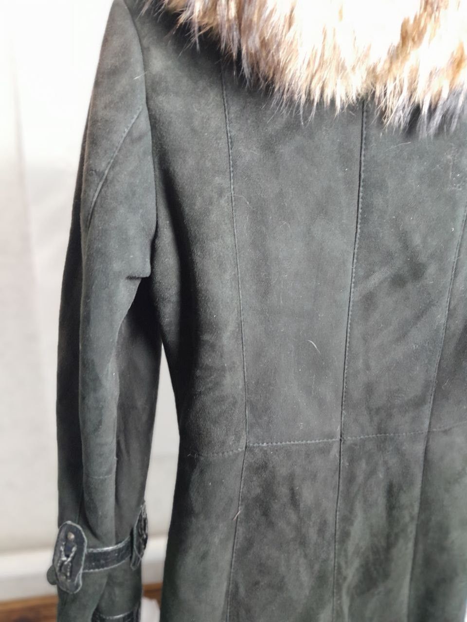 Other Luxury Black Shearling Coat with Genuine Fox Fur Collar Size M / US 6-8 / IT 42-44 - 11 Thumbnail
