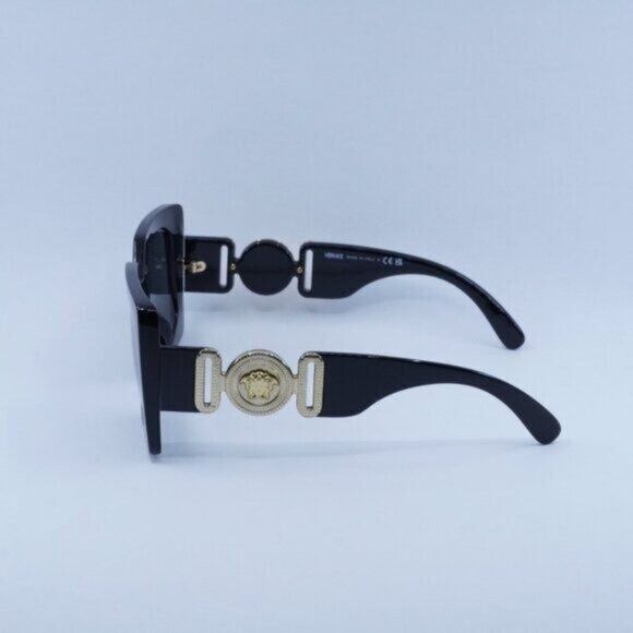 Versace Versace VE4478U GB1/87 Sunglasses Square Black Frame Size ONE SIZE - 3 Thumbnail
