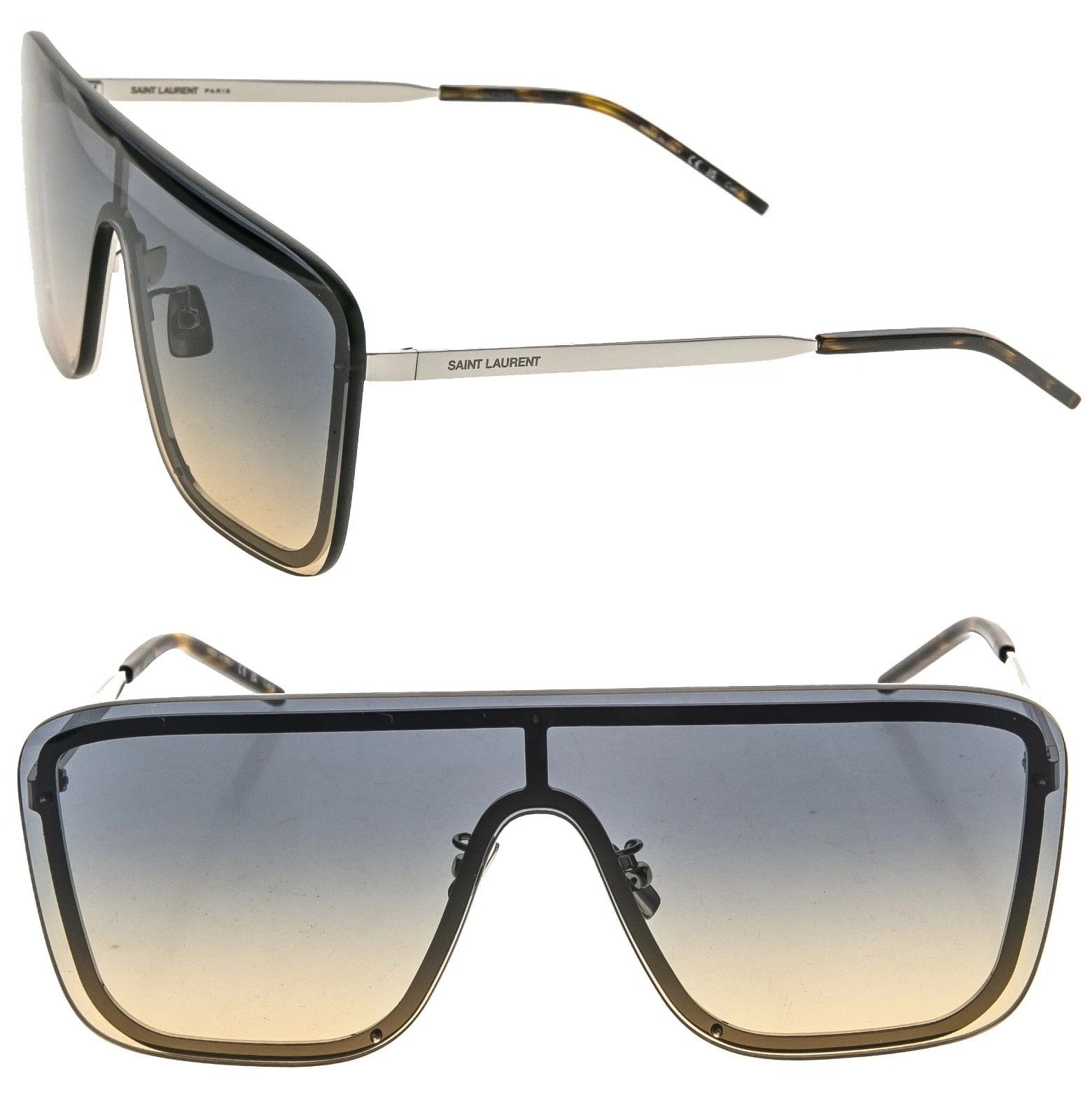 Yves Saint Laurent SAINT LAURENT 364 MASK YSL SL364 009 Blue Unisex Sunglasses Size ONE SIZE - 1 Thumbnail