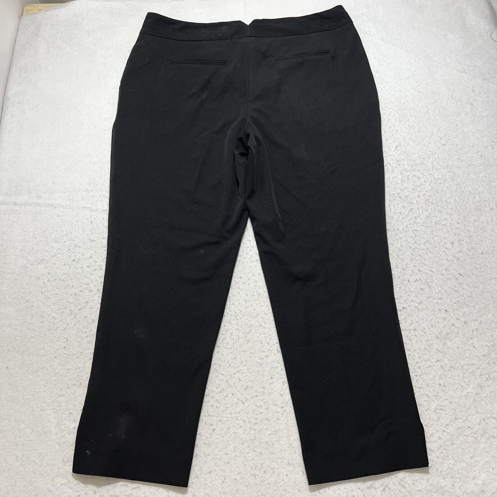 Worthington Worthington 14 (36x27) Flat Front Black Dress Pants Trousers Size 36" / US 14 / IT 50 - 6 Thumbnail