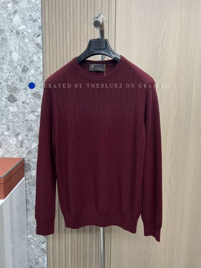 Loro Piana Red Crewneck Sweater Size L Size US L / EU 52-54 / 3 - 1 Thumbnail