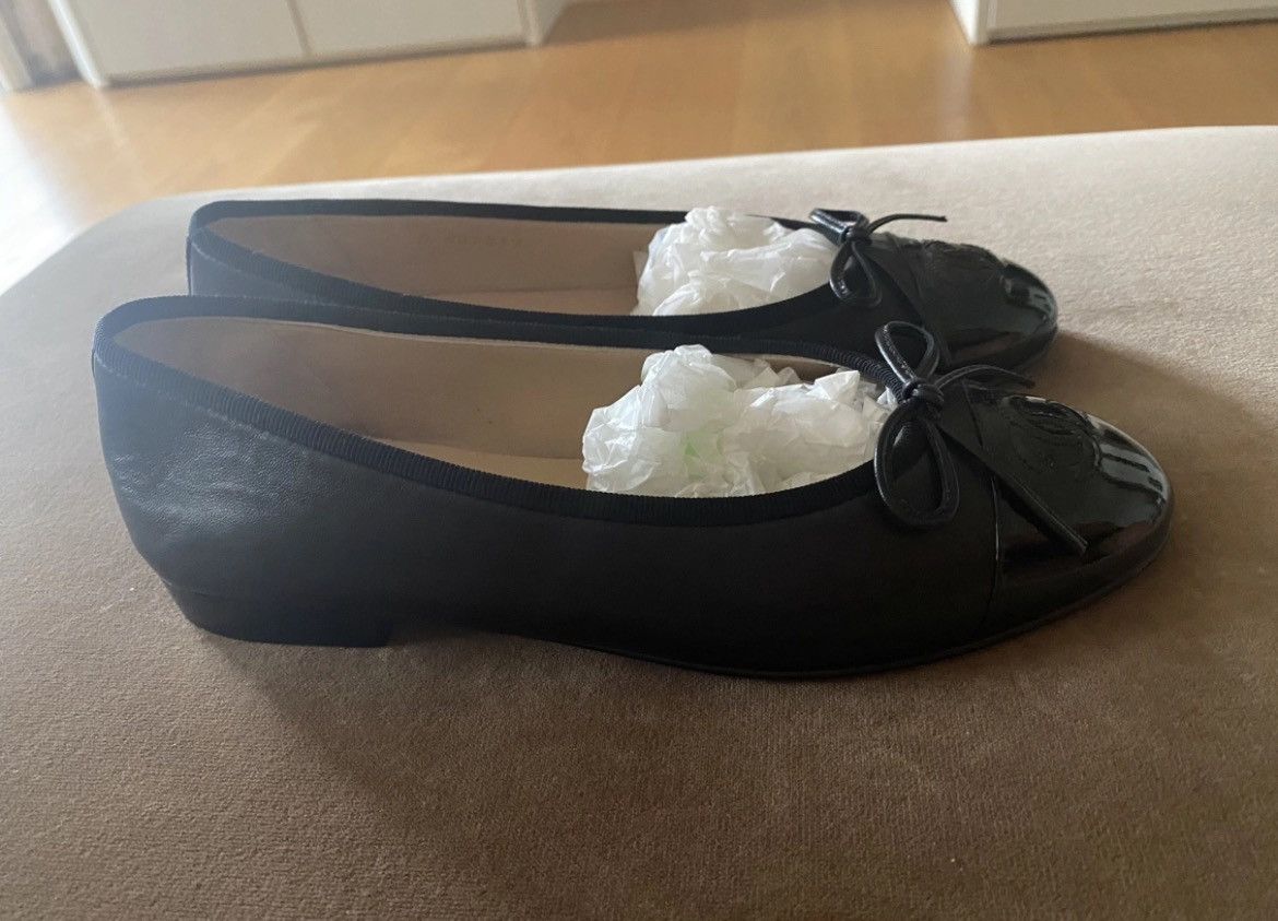 Chanel Chanel Ballerina Flats - Black Size US 5.5 / IT 35.5 - 3 Thumbnail