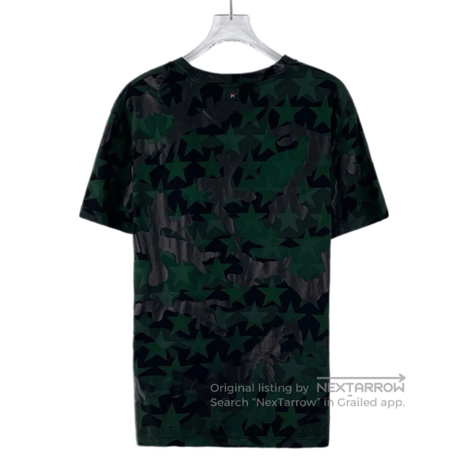 Valentino Valentino Dark Green Star Printed Cotton Crew Neck Short S Size US S / EU 44-46 / 1 - 2 Thumbnail