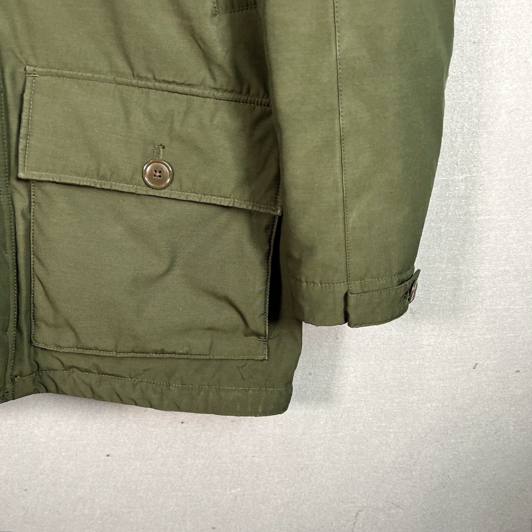 J.Crew VINTAGE J.CREW Nordic Parka Coat Men Small Parka Hooded Dark Olive Green Faux Fur PrimaLoft Size US S / EU 44-46 / 1 - 5 Thumbnail