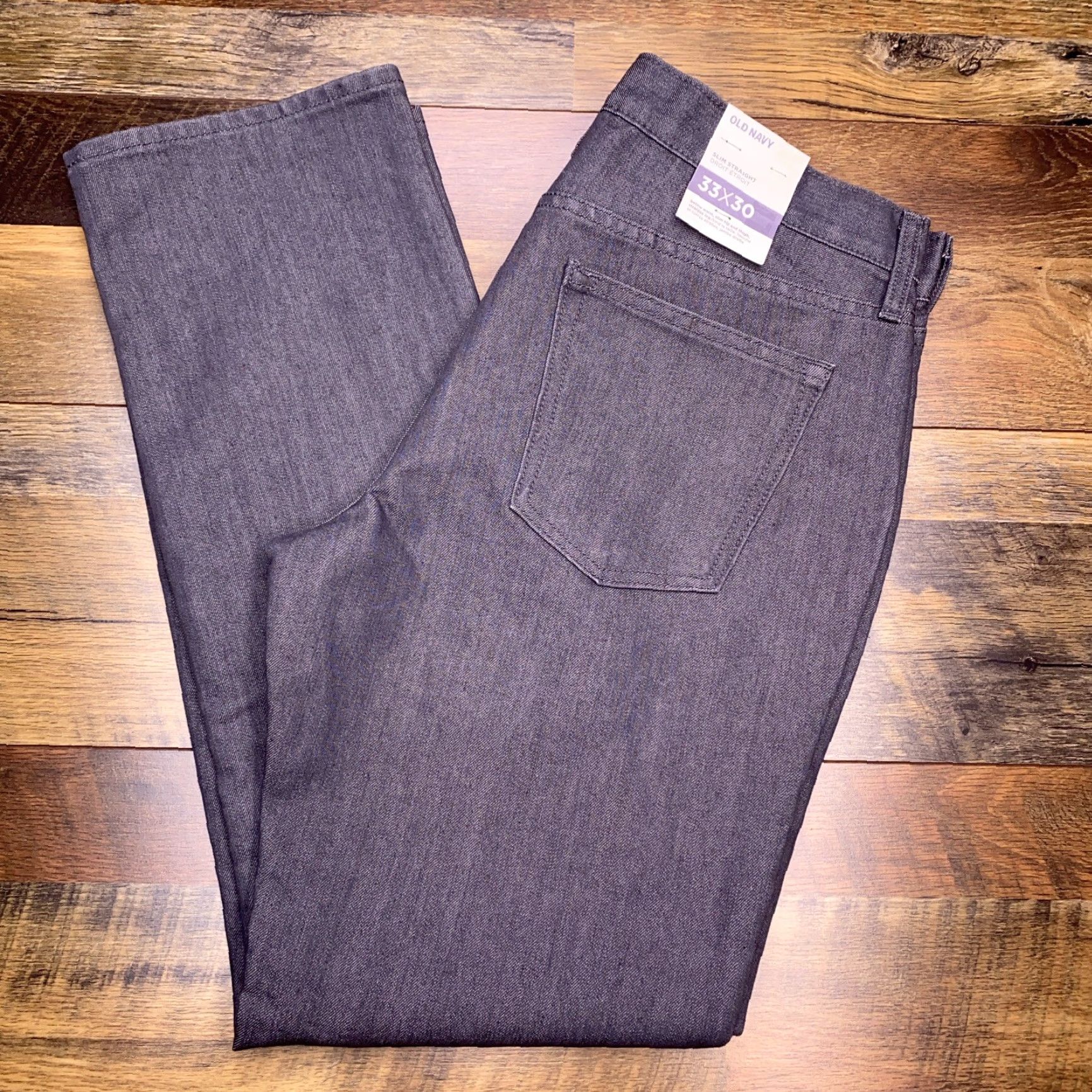 Old Navy Old Navy Jeans Slim Straight Men 33x30 Gray Denim 5-Pocket City Size US 33 - 3 Thumbnail