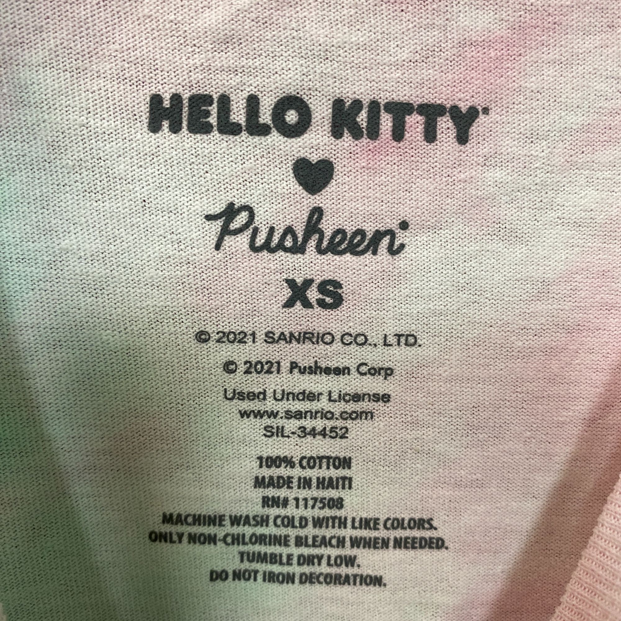 Other Hello Kitty Pusheen Tie Dye Pastel T-Shirt Extra Small Size XS / US 0-2 / IT 36-38 - 4 Thumbnail