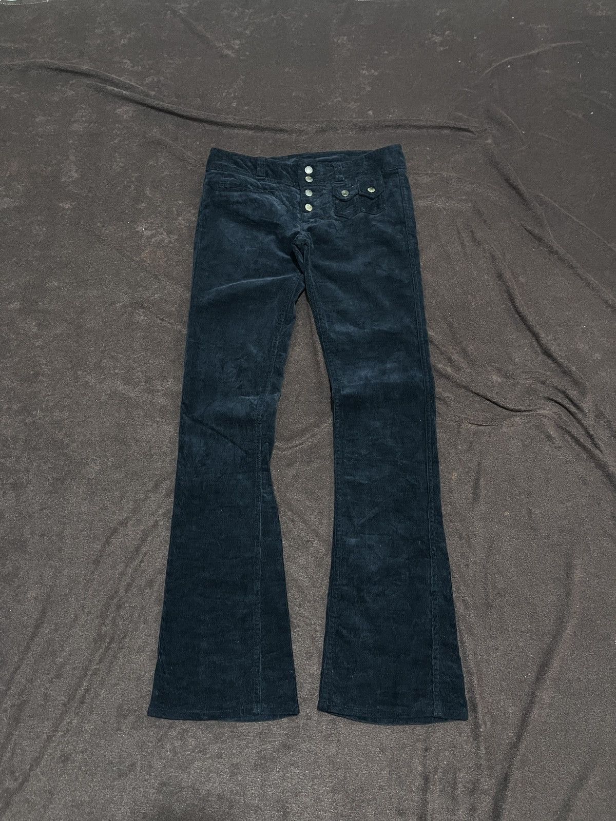 Hysteric Glamour ❤️Hysteric Glamour Black Corduroy Super Flare ❤️ Size US 29 - 1 Thumbnail