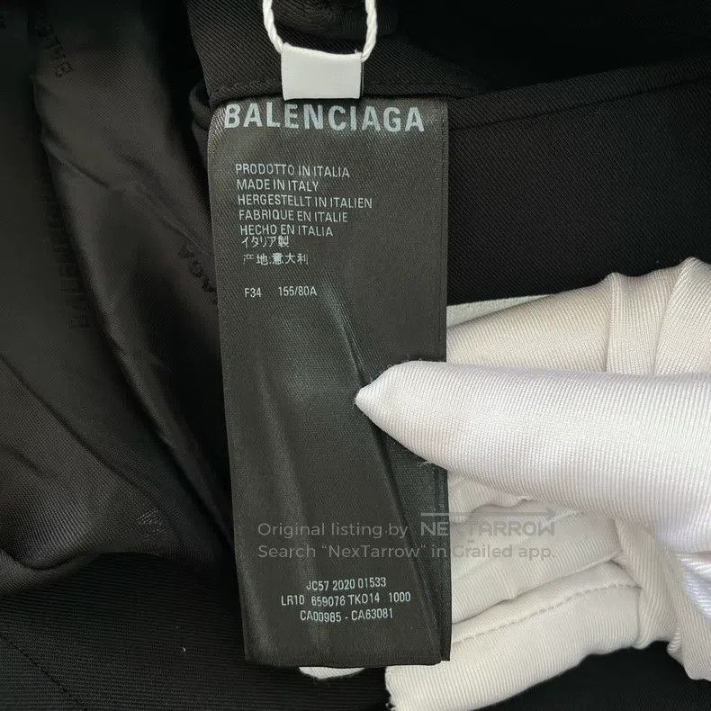 Balenciaga Balenciaga Black Suit Blazer Dress Size XXS / US 00 / IT 34 - 7 Thumbnail