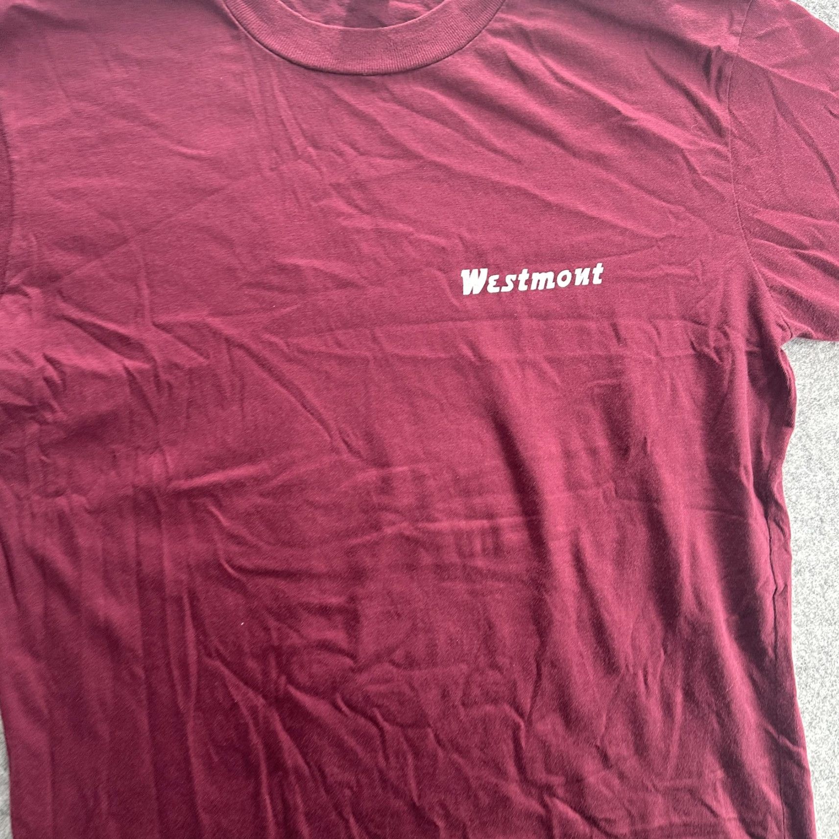 Vintage VINTAGE Artex T-Shirt Men Extra Large Casual College 90s Cotton Short Sleeve Crew Neck Maroon Size US XL / EU 56 / 4 - 5 Thumbnail