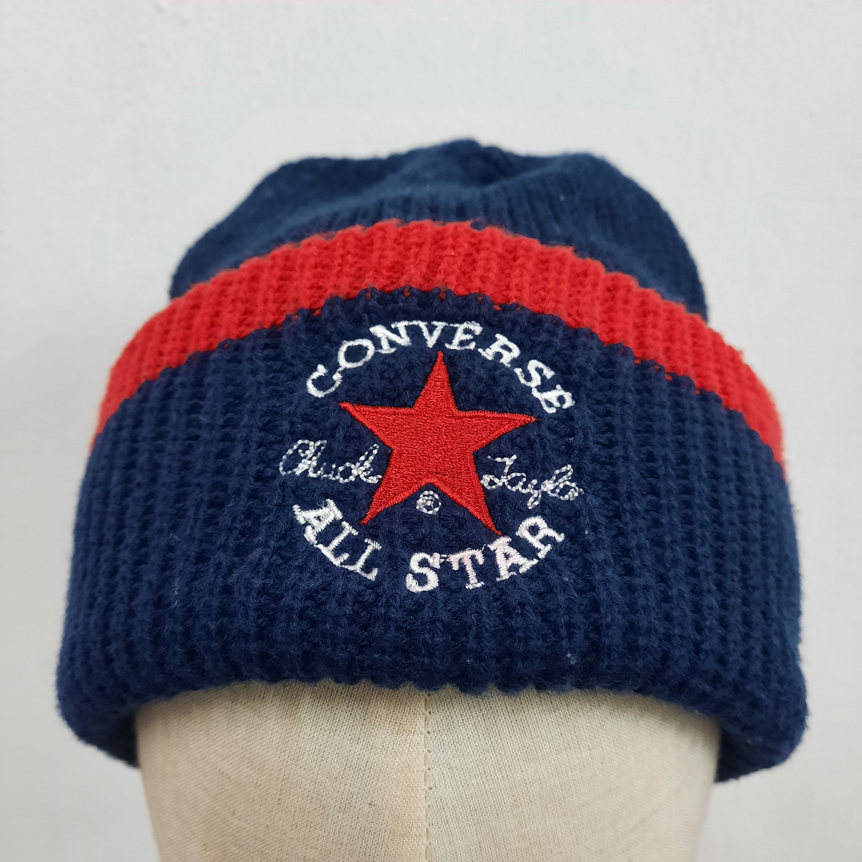 Converse 🌟 Vintage converse all star iconic logo stripes beanie hat Size ONE SIZE - 3 Thumbnail