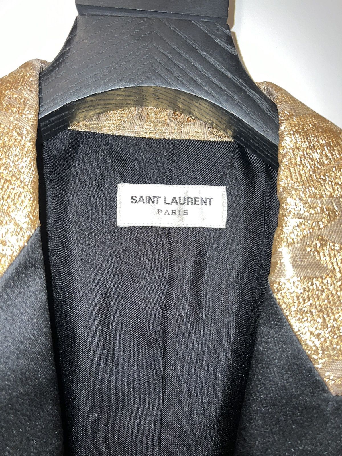 Saint Laurent Paris Gold Saint Laurent Hedi Blazer SAMPLE Size 38L - 4 Thumbnail
