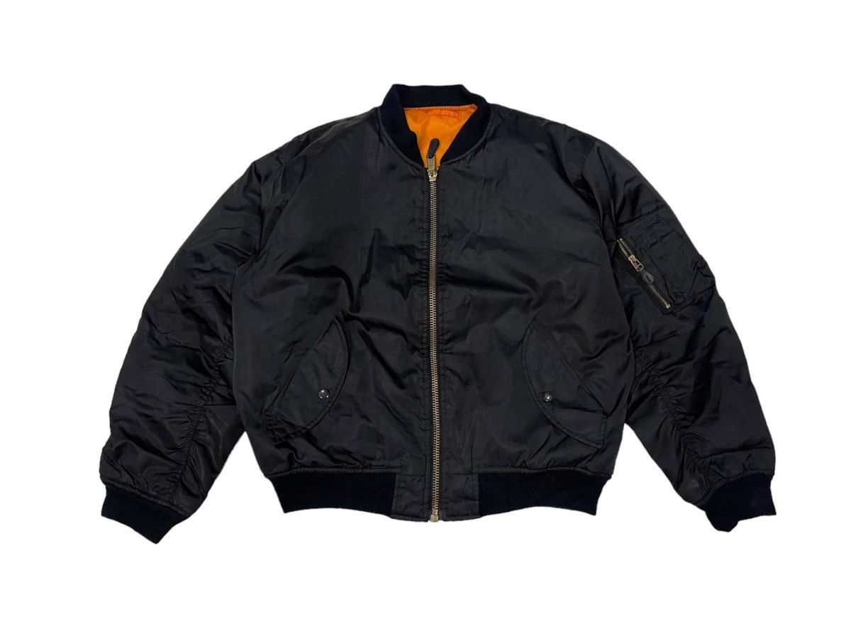 image of Ma 1 x Military Ma-1 Flight Jacket Phantom Military in Black, Men's (Size Large)
