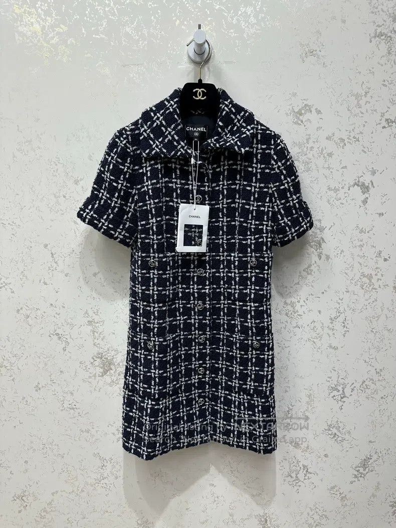 Chanel Chanel 23 Autumn and Winter Preview Series Dark Blue Plaid Size XXS / US 00 / IT 34 - 1 Thumbnail