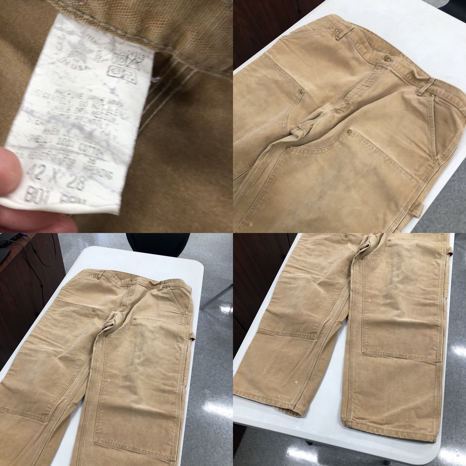 Carhartt VINTAGE Carhartt Jeans Pants Brown 40x26 Carhartt Double Knee Carpenter 5-Pocket Regular Mens Brown Denim Straight N/A Size US 40 / EU 56 - 8 Thumbnail