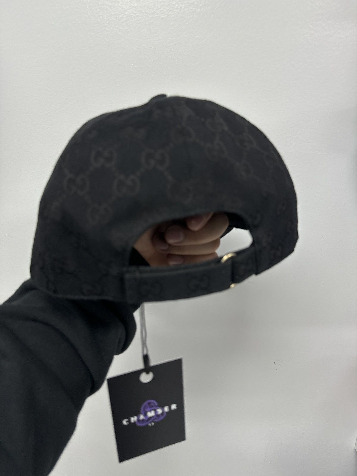 image of Gucci Monogram Cap Black, Men's