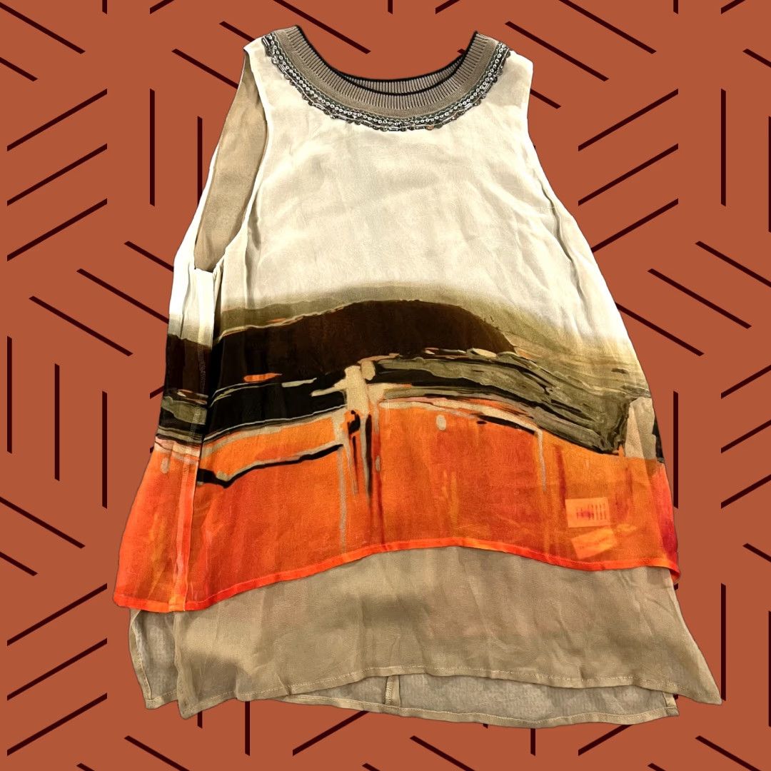 Anthropologie Anthropologie Bl- nk London Top Womens Small High Desert Sleeveless Viscose Bl-nk Size S / US 4 / IT 40 - 1 Thumbnail