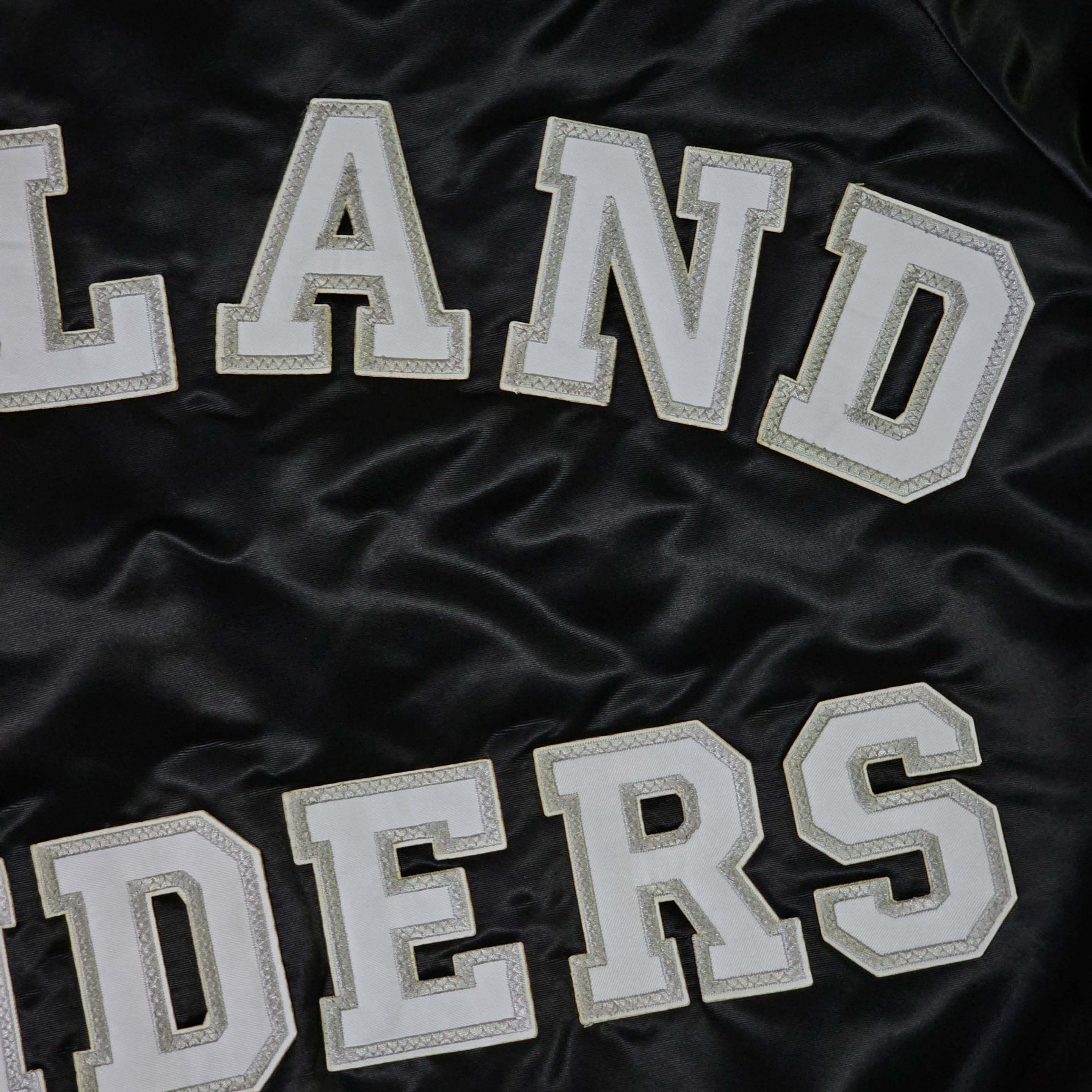 Vintage Oakland Raiders Vintage 90s Chalk Line Satin Bomber Jacket Size US XL / EU 56 / 4 - 7 Thumbnail