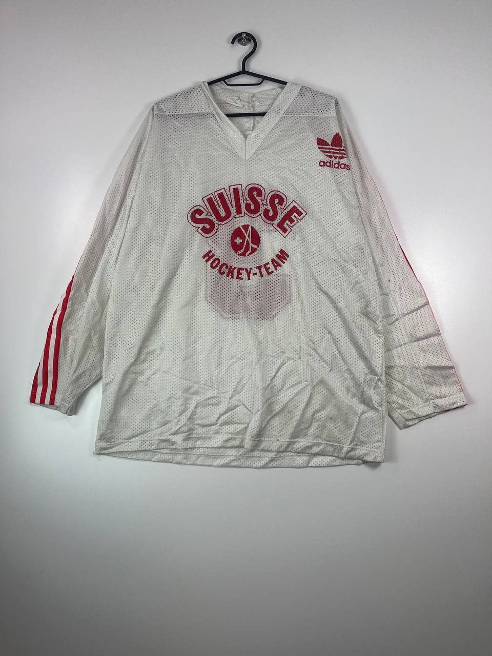 Adidas Adidas Suisse Hockey Team Jersey Vintage 80s Trefoil Size L Size US L / EU 52-54 / 3 - 1 Thumbnail