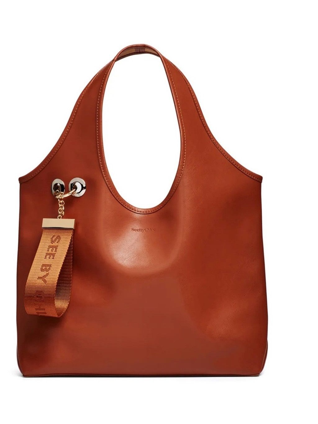 See by Chloé Jay Large Logo Tag Leather Tote