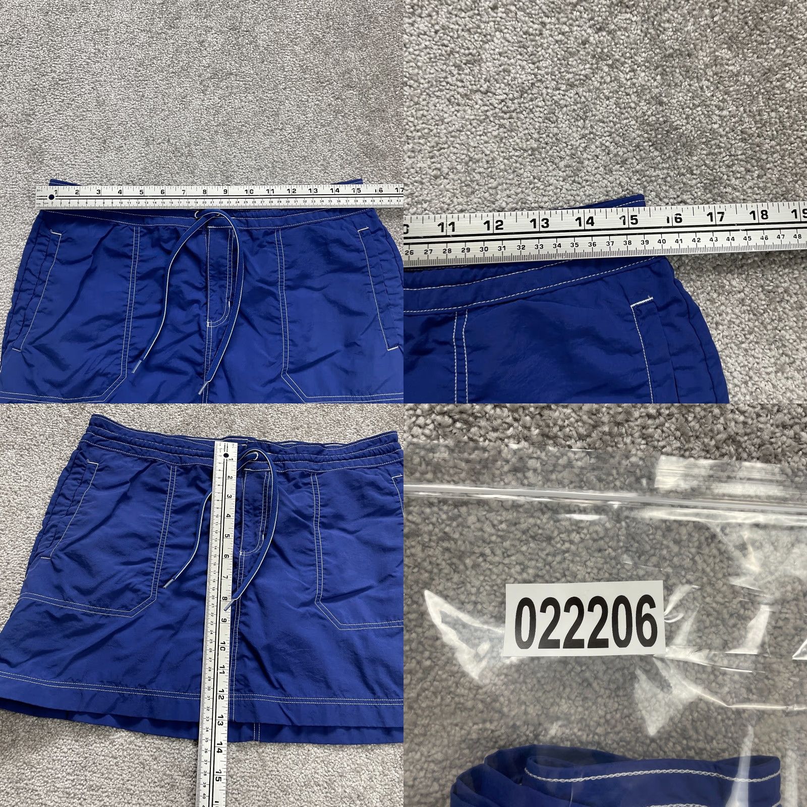 Lands' End VINTAGE Lands' End Swimwear Women's Swim Skirt Size 6 Blue Nylon Pockets Drawstring 90s Girls Size 28" / US 6 / IT 42 - 8 Thumbnail