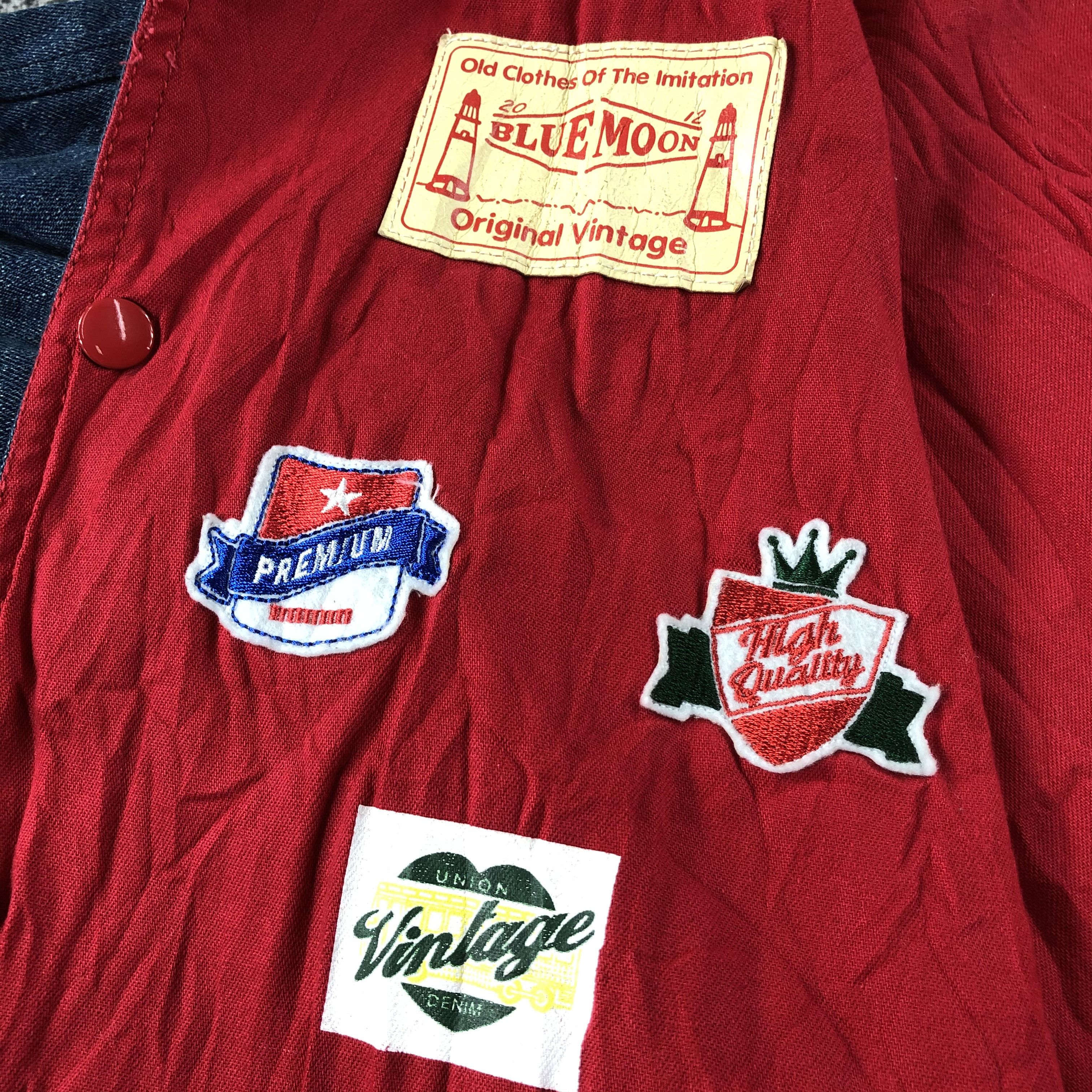 Japanese Brand Blue Moon Blue Denim Reversible Varsity Jacket Size US M / EU 48-50 / 2 - 7 Thumbnail
